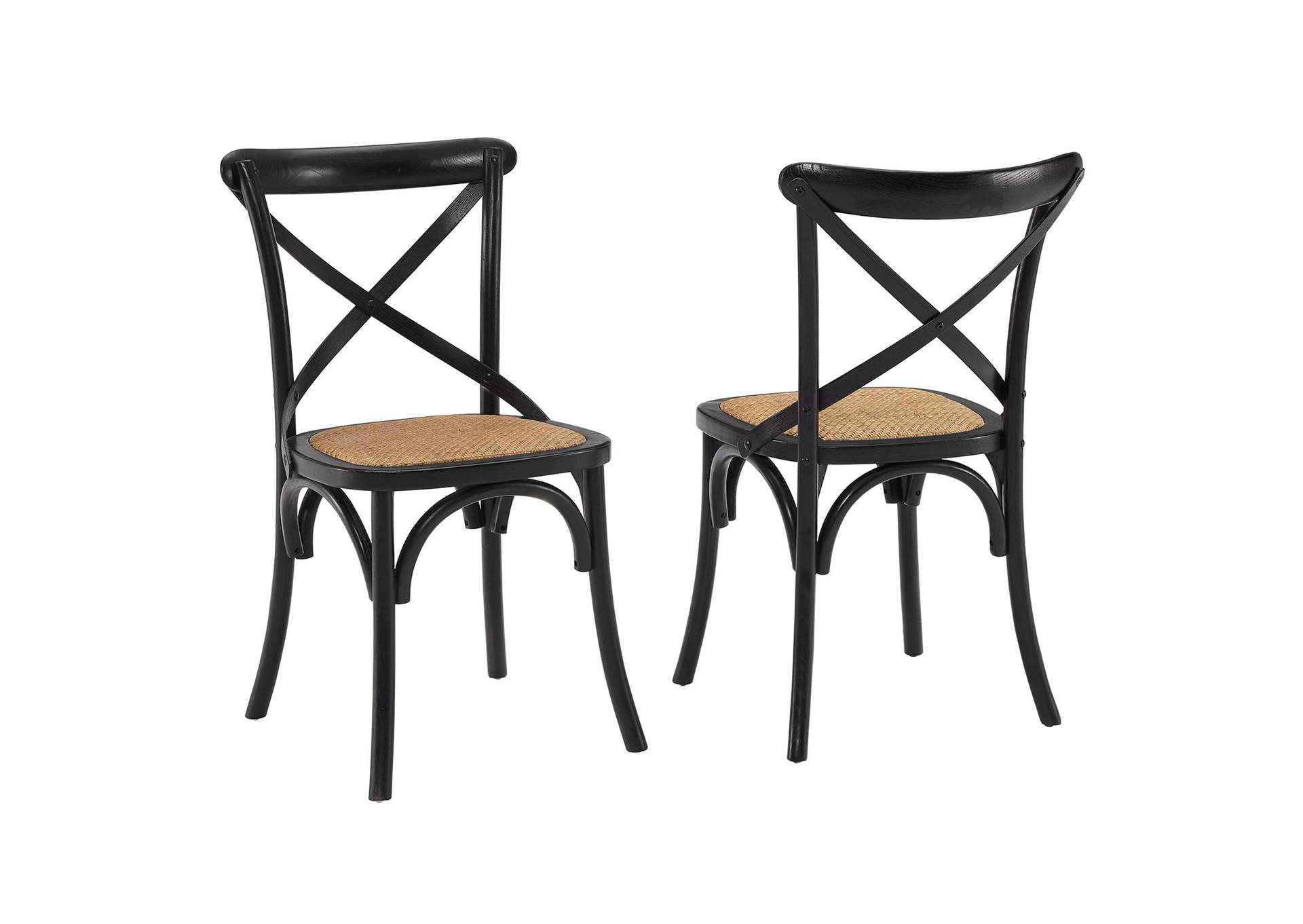 Black Gear Dining Side Chair [Set of 2],Modway