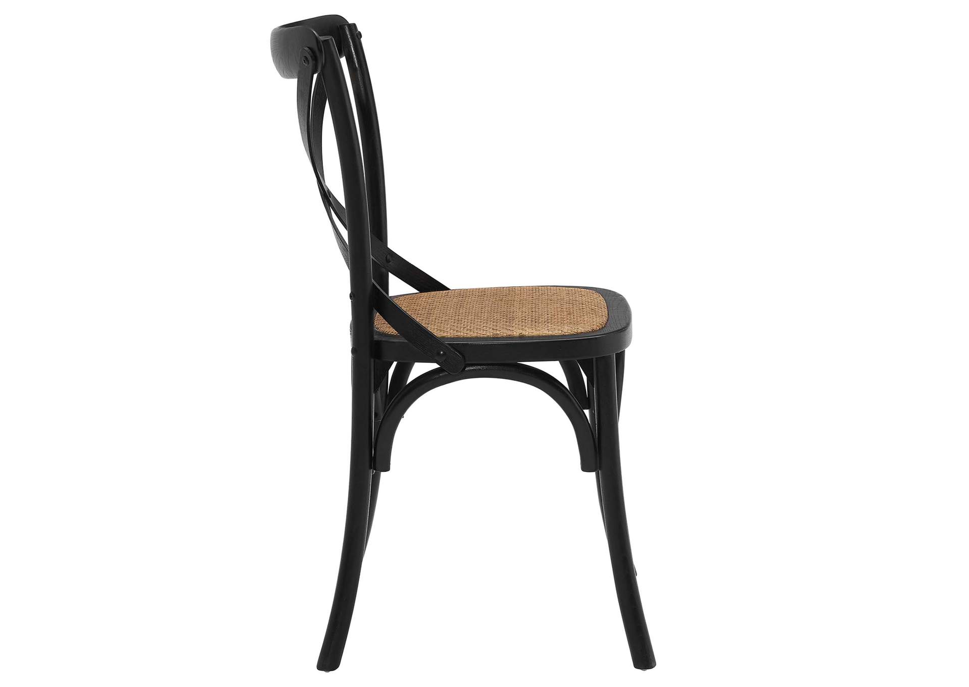 Black Gear Dining Side Chair [Set of 2],Modway