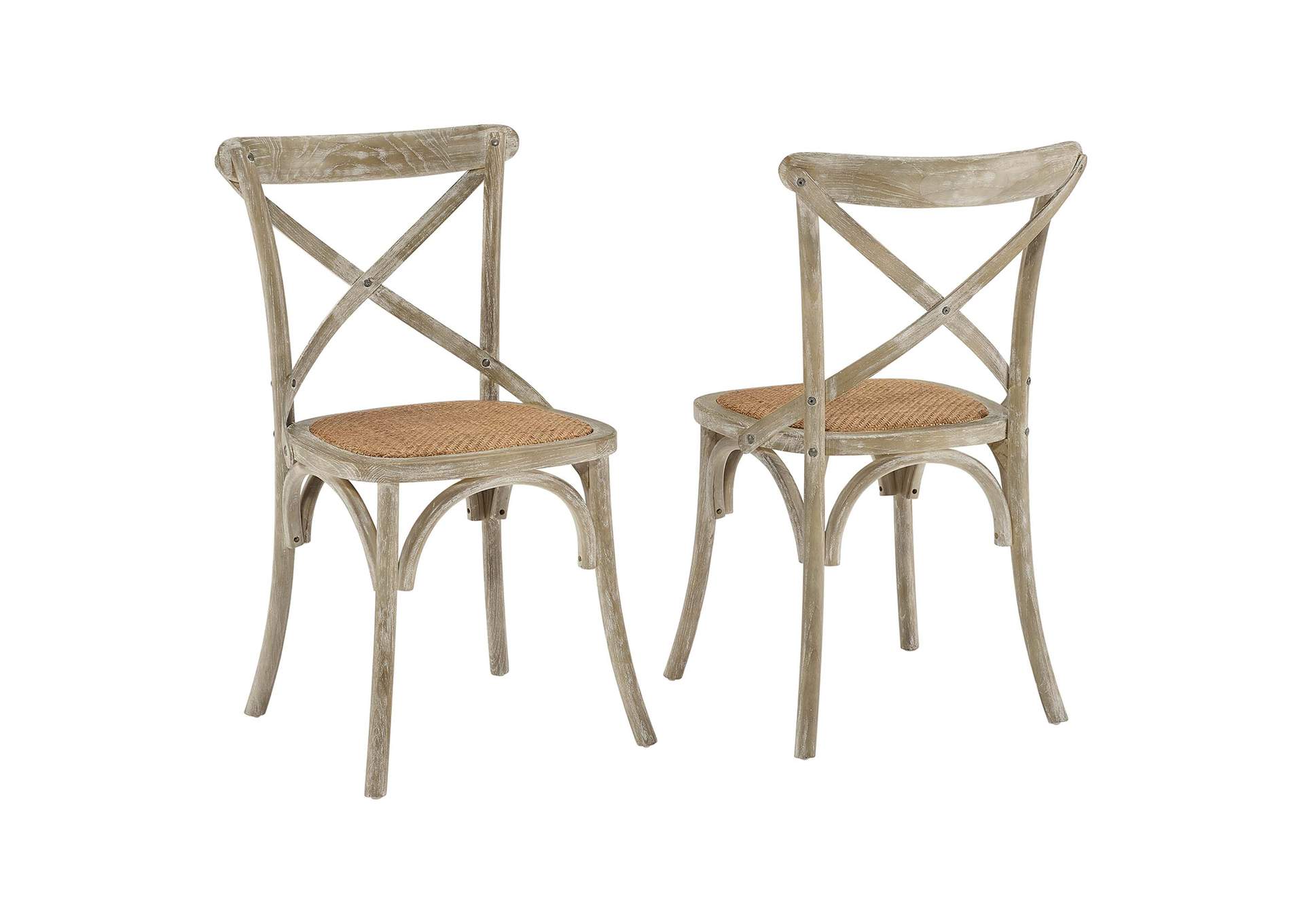 Gray Gear Dining Side Chair [Set of 2],Modway