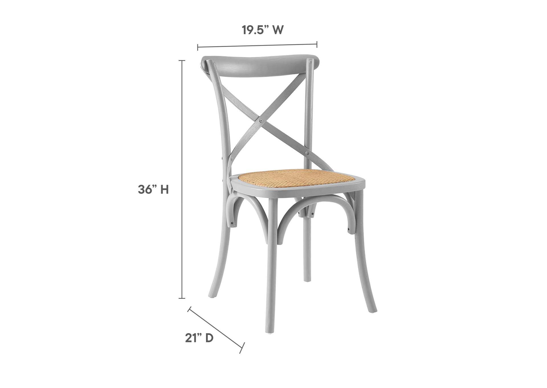 Light Gray Gear Dining Side Chair [Set of 2],Modway