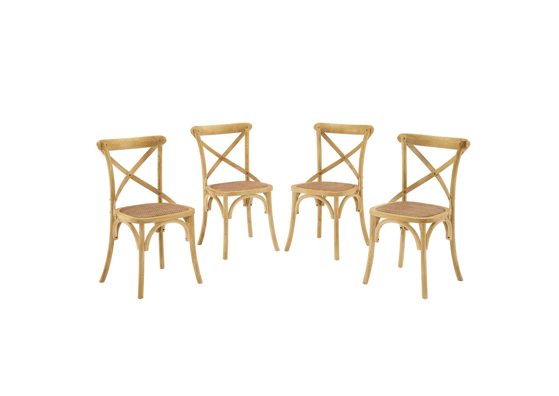 Natural Gear Dining Side Chair [Set of 4],Modway