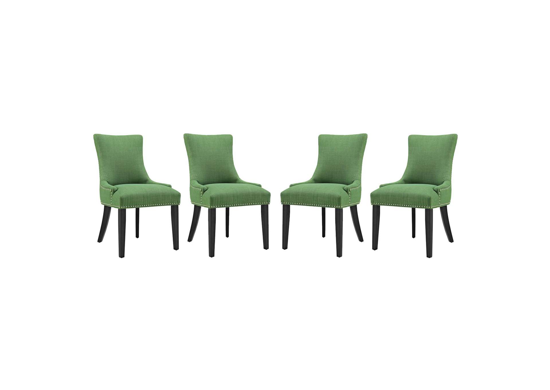 Green Marquis Dining Chair Fabric [Set of 4],Modway