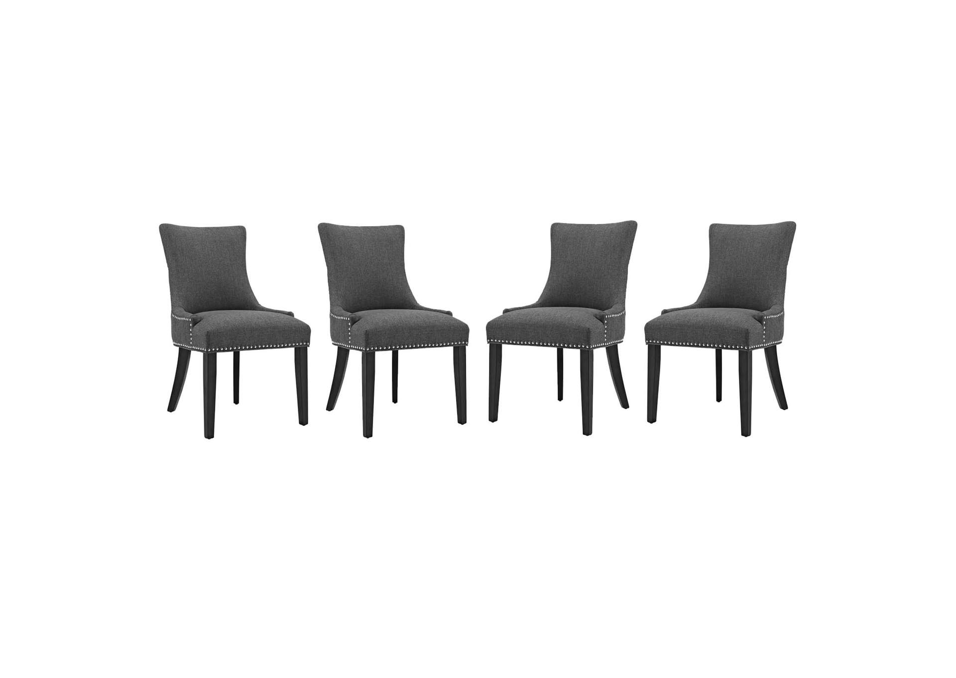 Gray Marquis Dining Chair Fabric [Set of 4],Modway