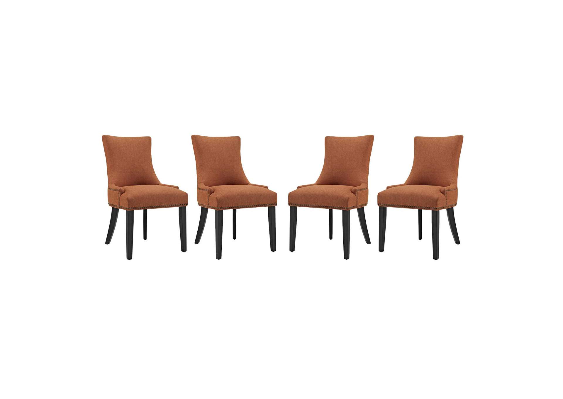 Orange Marquis Dining Chair Fabric [Set of 4],Modway