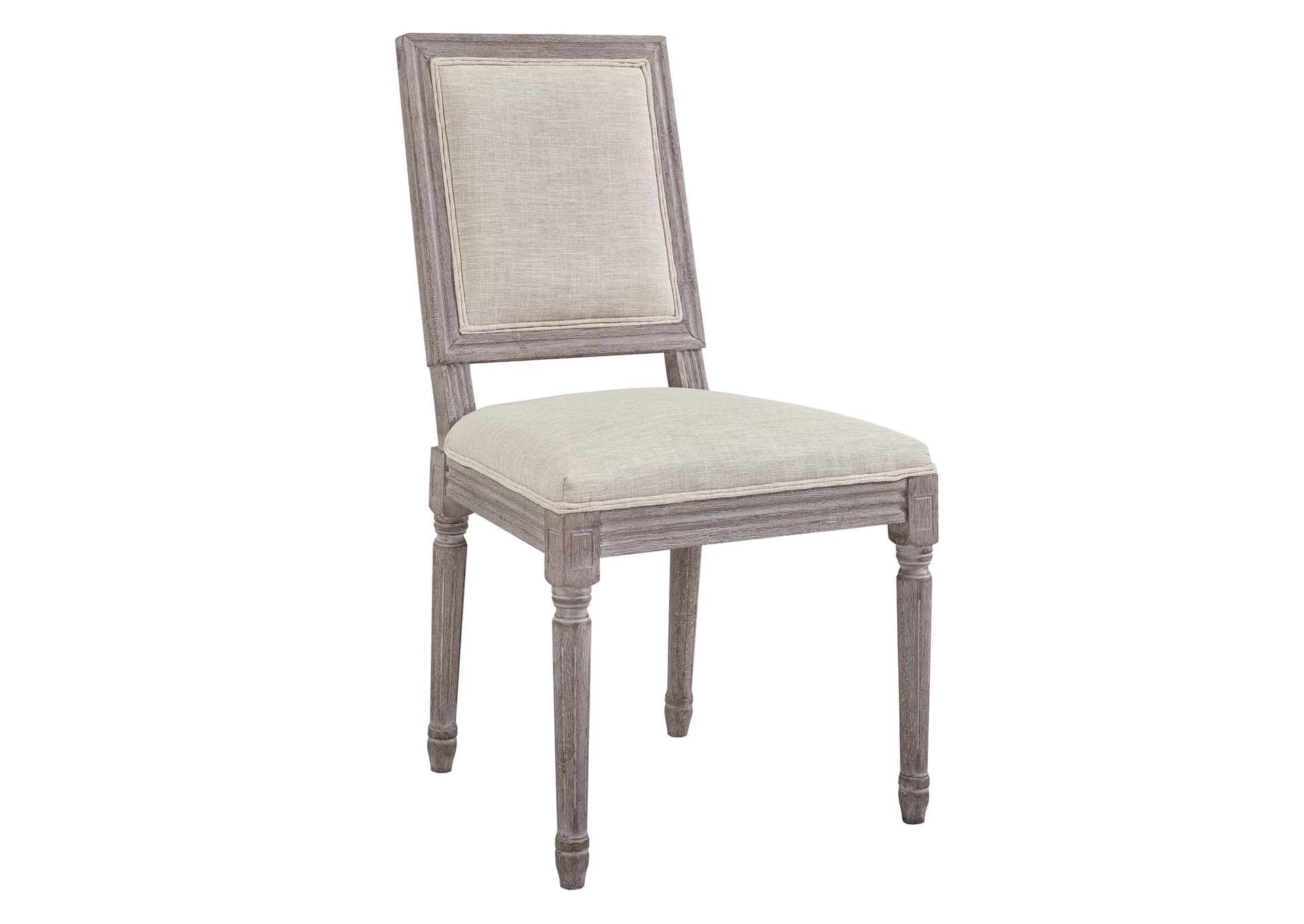 Beige Court Dining Side Chair Upholstered Fabric [Set of 4],Modway