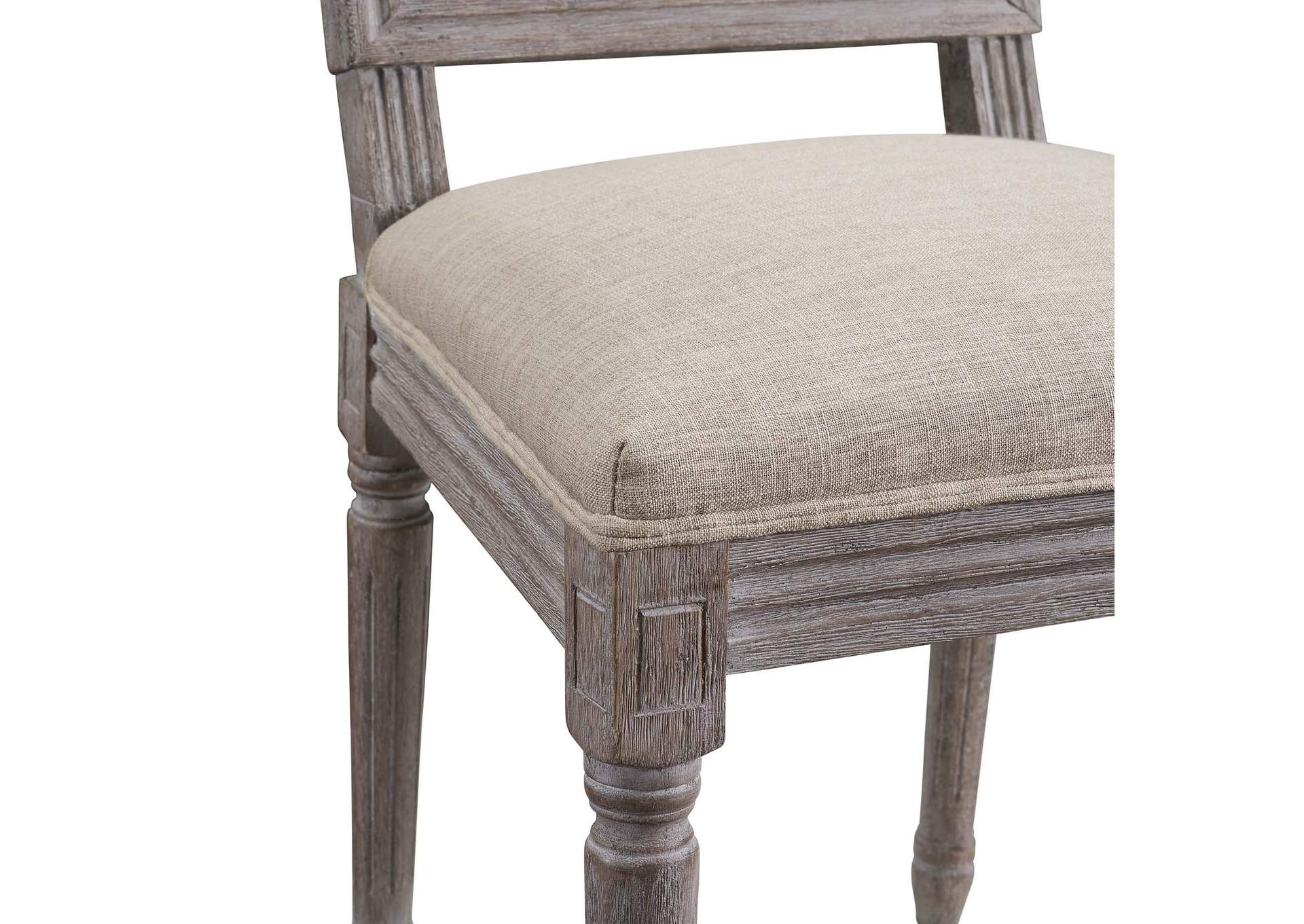 Beige Court Dining Side Chair Upholstered Fabric [Set of 4],Modway