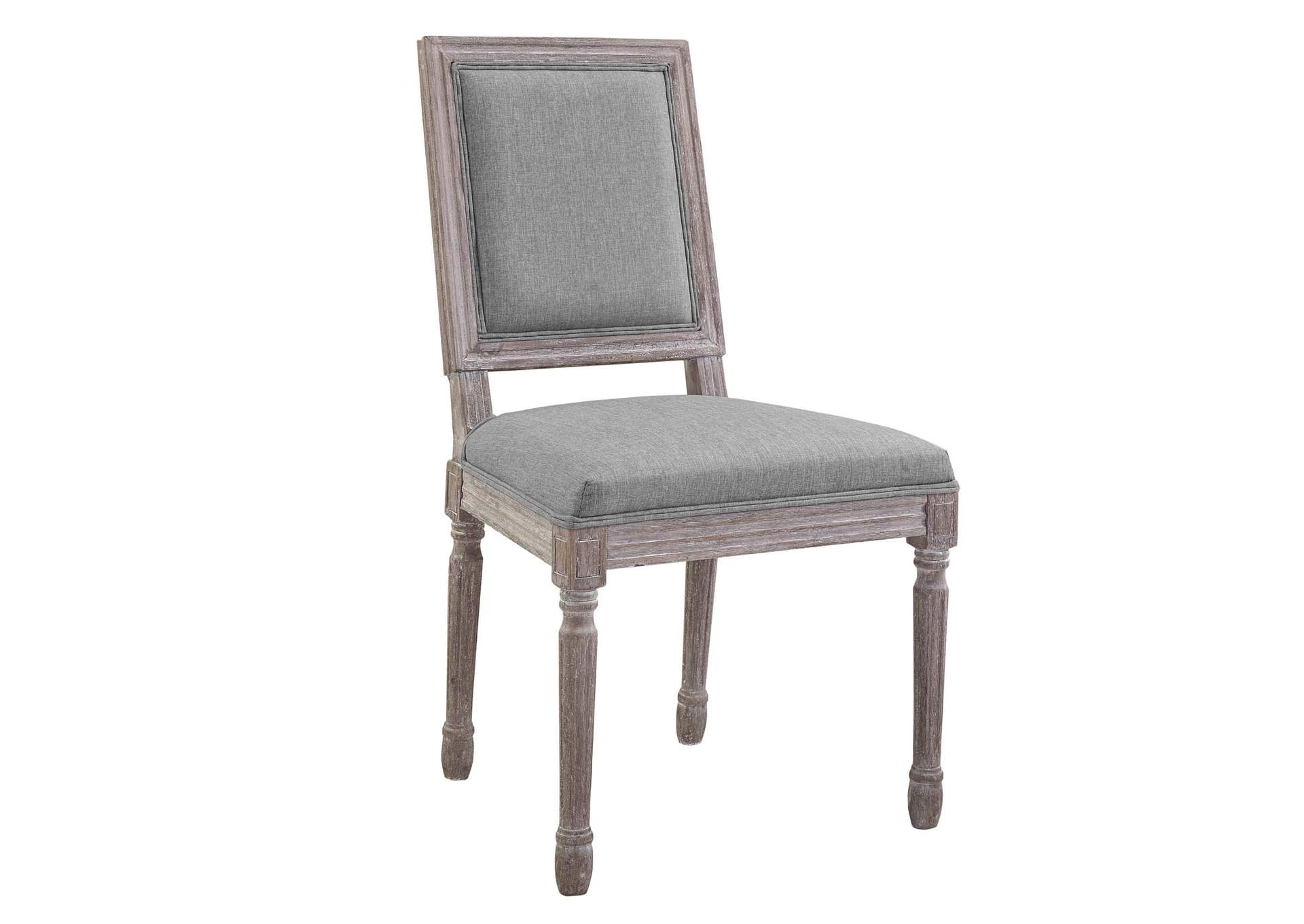 Light Gray Court Dining Side Chair Upholstered Fabric [Set of 4],Modway