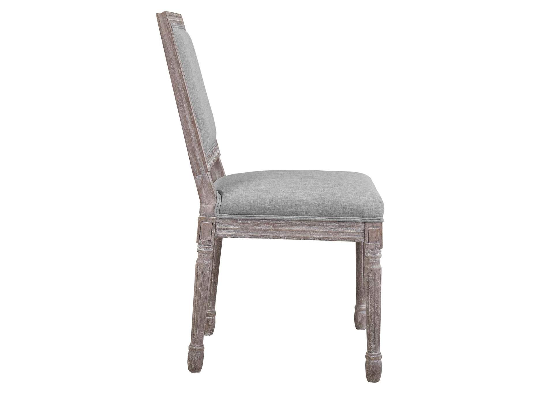 Light Gray Court Dining Side Chair Upholstered Fabric [Set of 4],Modway