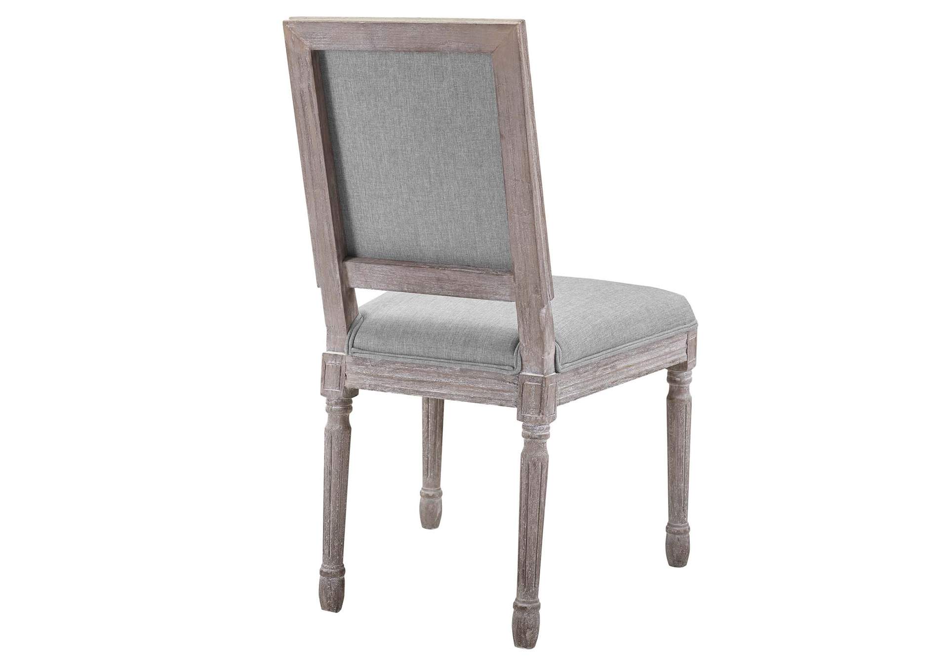 Light Gray Court Dining Side Chair Upholstered Fabric [Set of 4],Modway