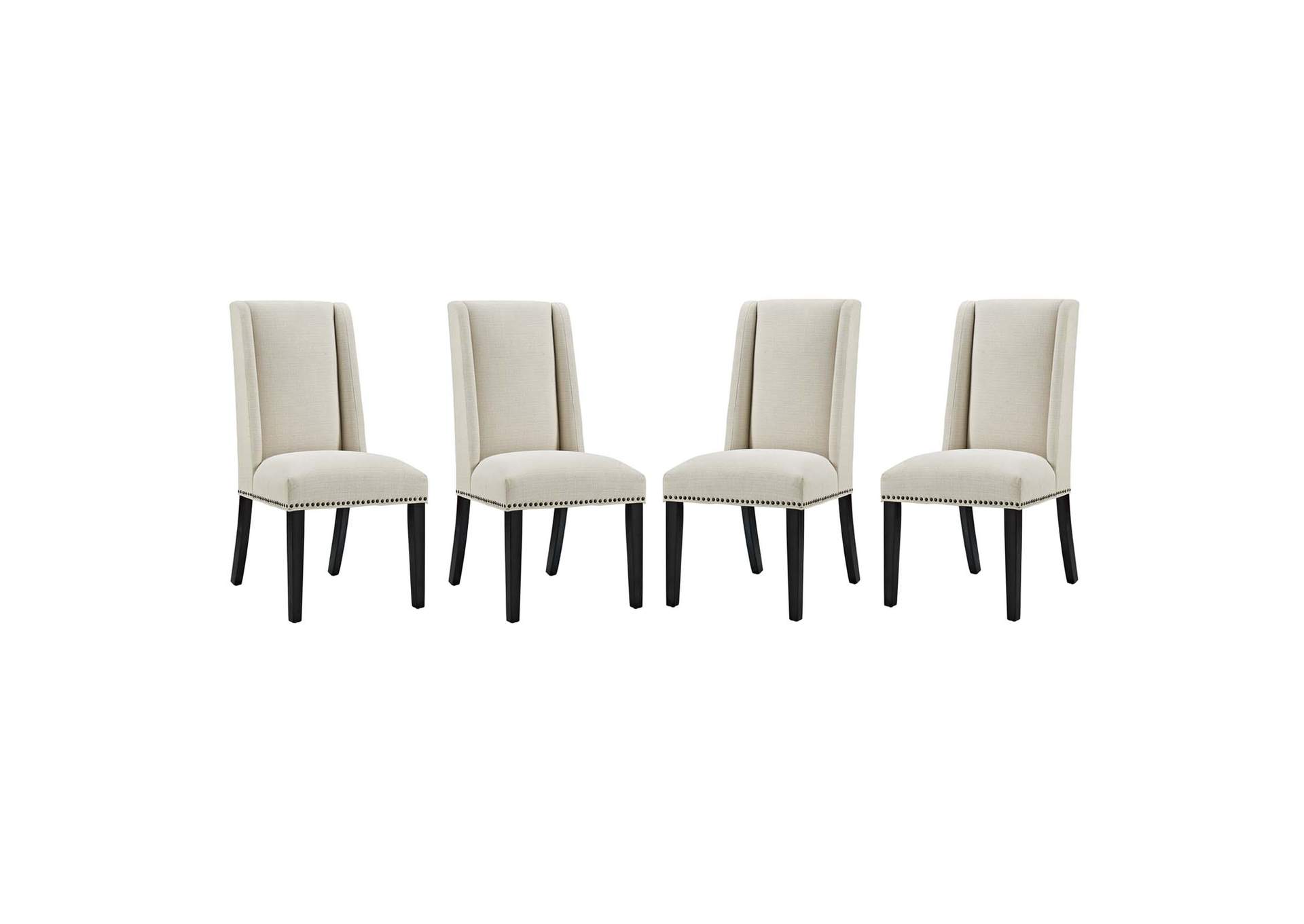 Beige Baron Dining Chair Fabric [Set of 4],Modway