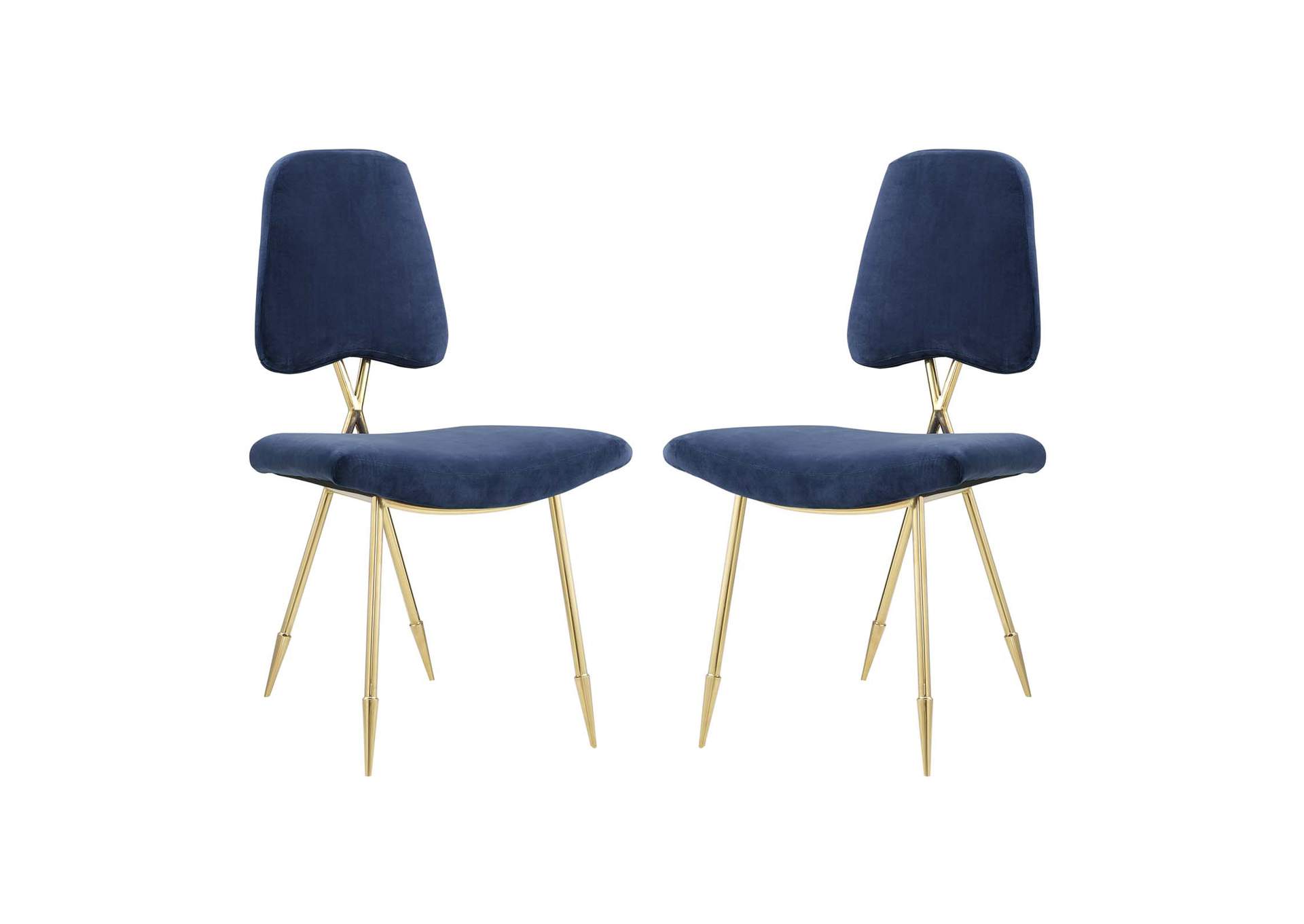 Navy Ponder Dining Side Chair [Set of 2],Modway