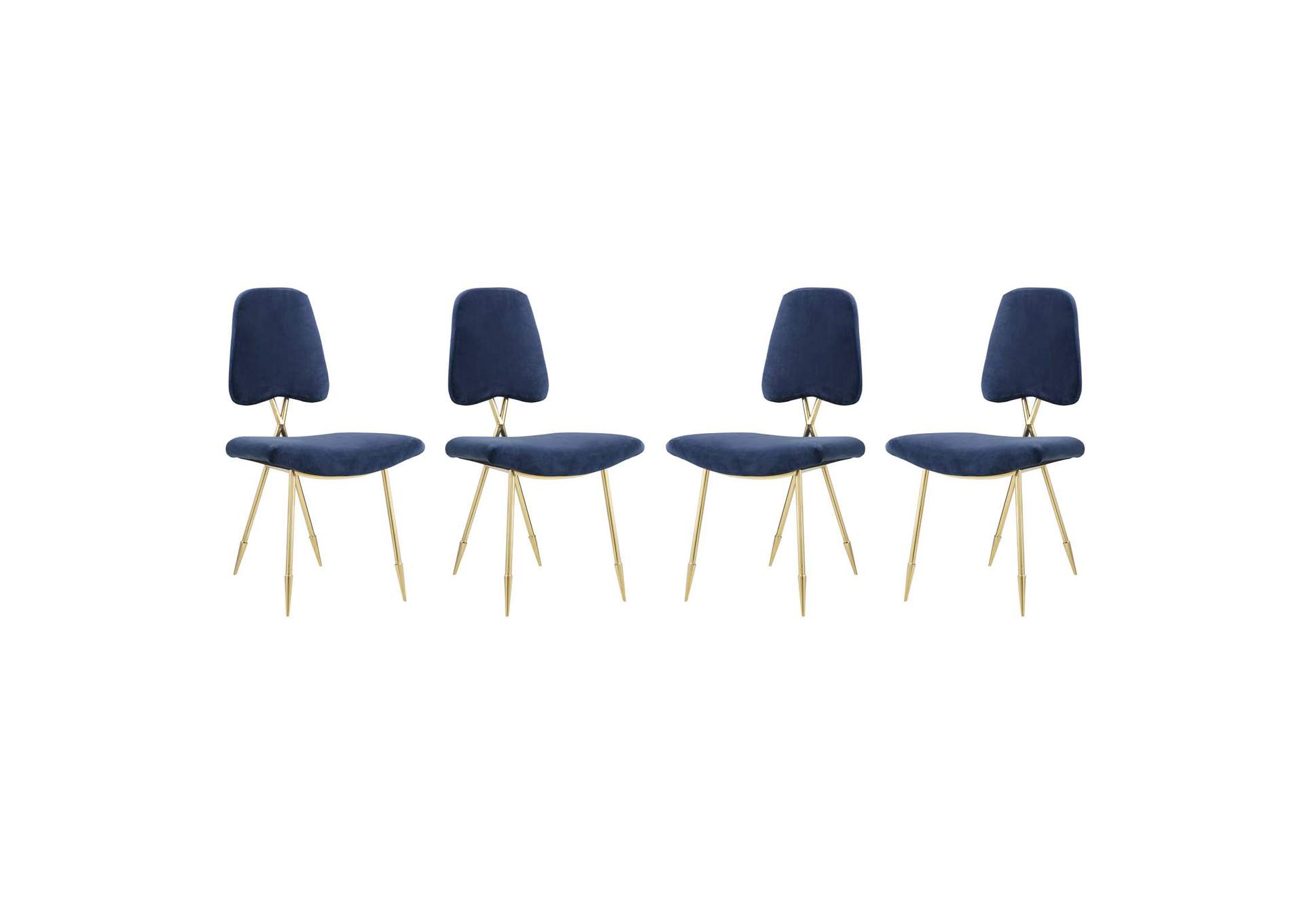 Navy Ponder Dining Side Chair [Set of 4],Modway