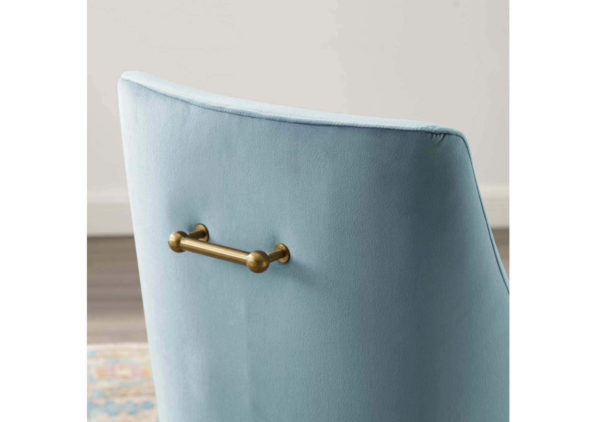 Light Blue Discern Upholstered Performance Velvet Dining Chair,Modway