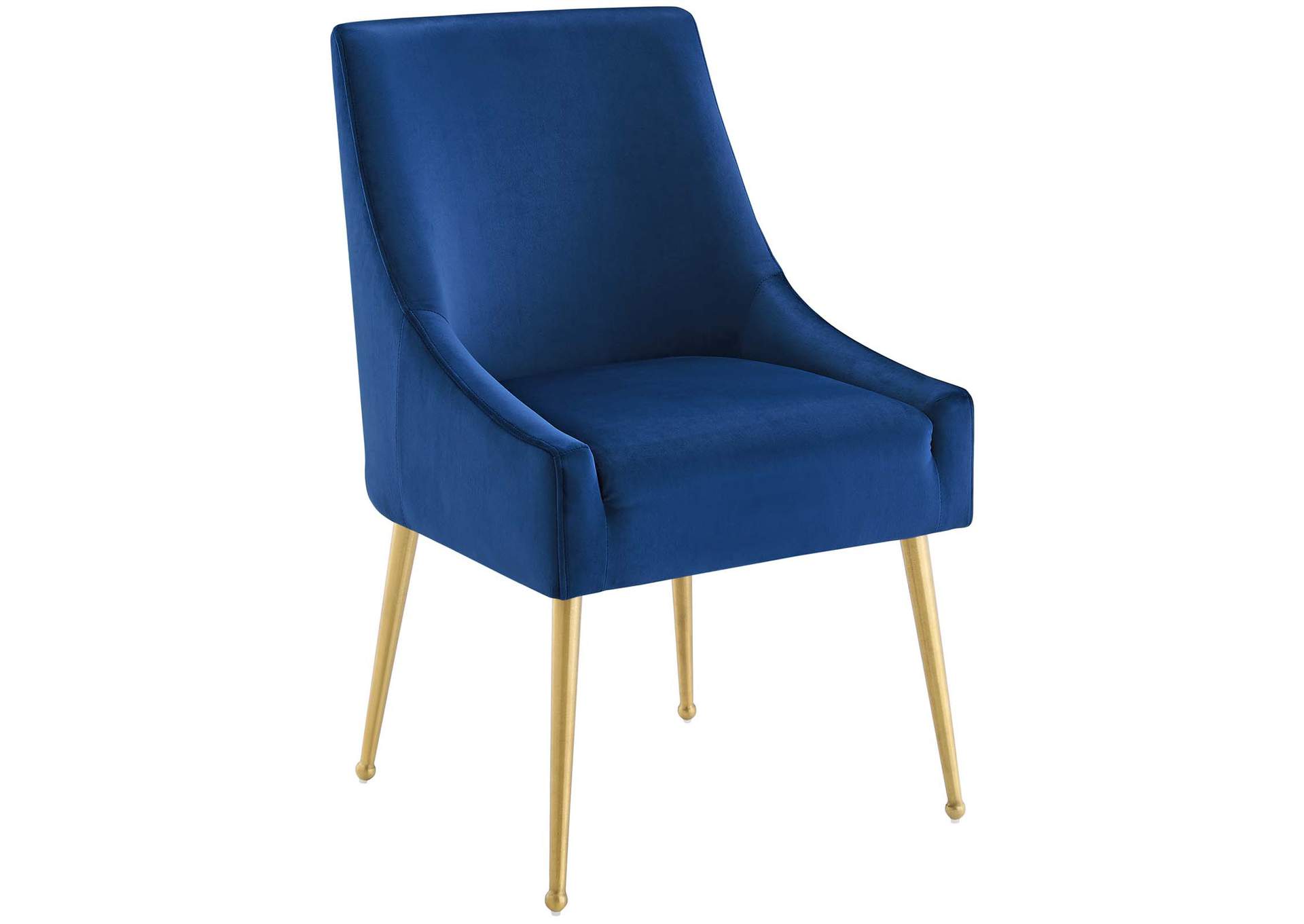 Navy Discern Upholstered Performance Velvet Dining Chair,Modway