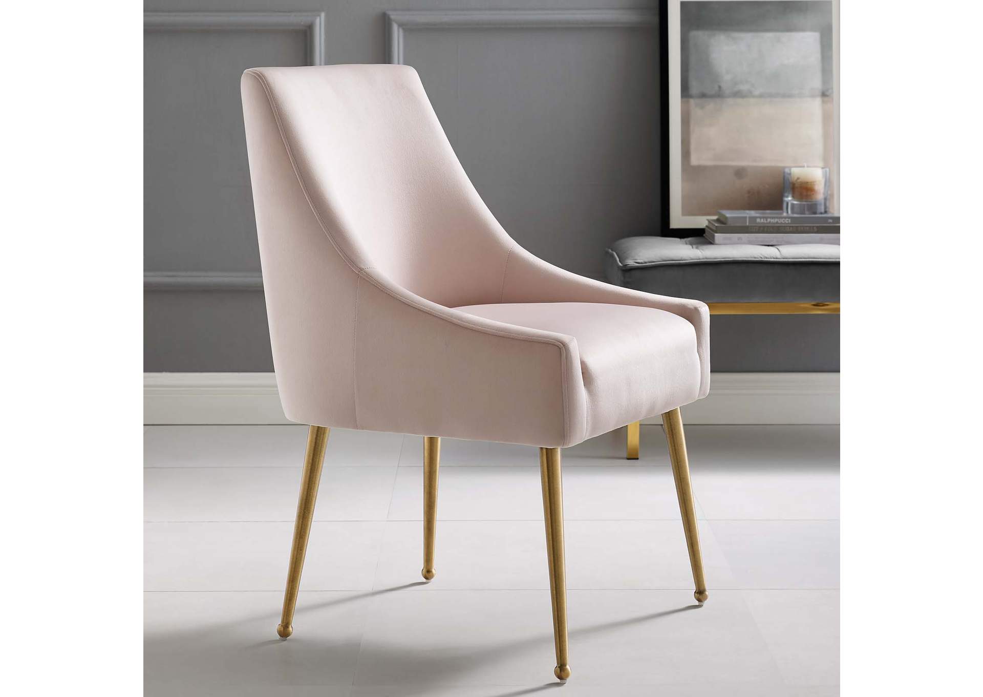 Pink Discern Upholstered Performance Velvet Dining Chair,Modway