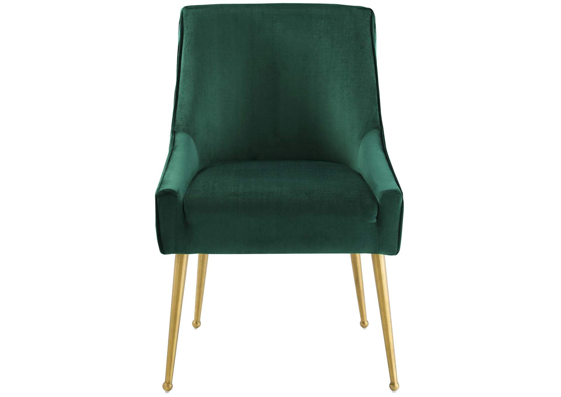 Green Discern Pleated Back Upholstered Performance Velvet Dining Chair,Modway