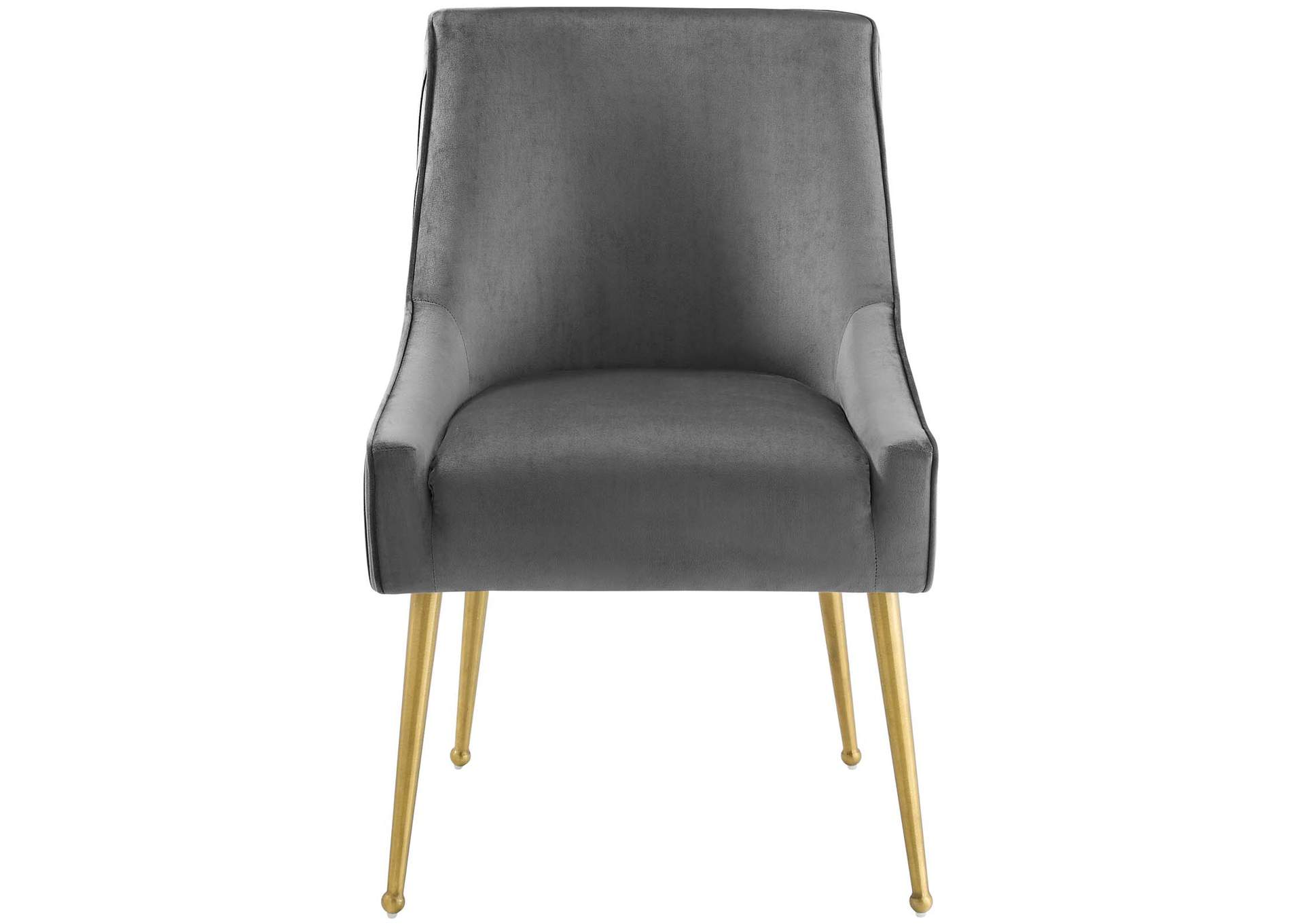 Gray Discern Pleated Back Upholstered Performance Velvet Dining Chair,Modway