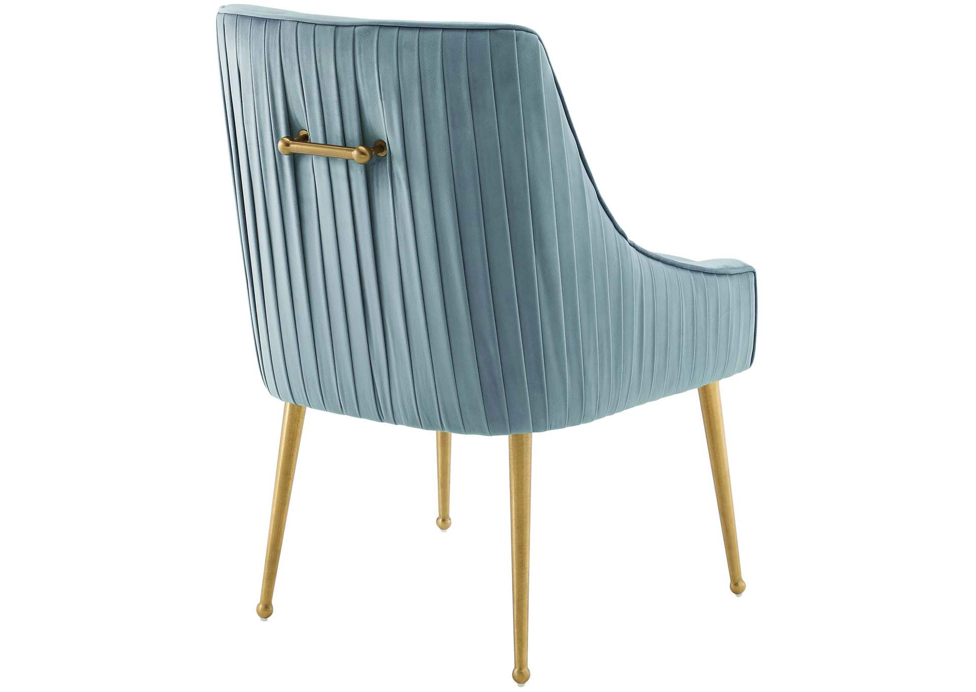 Light Blue Discern Pleated Back Upholstered Performance Velvet Dining Chair,Modway