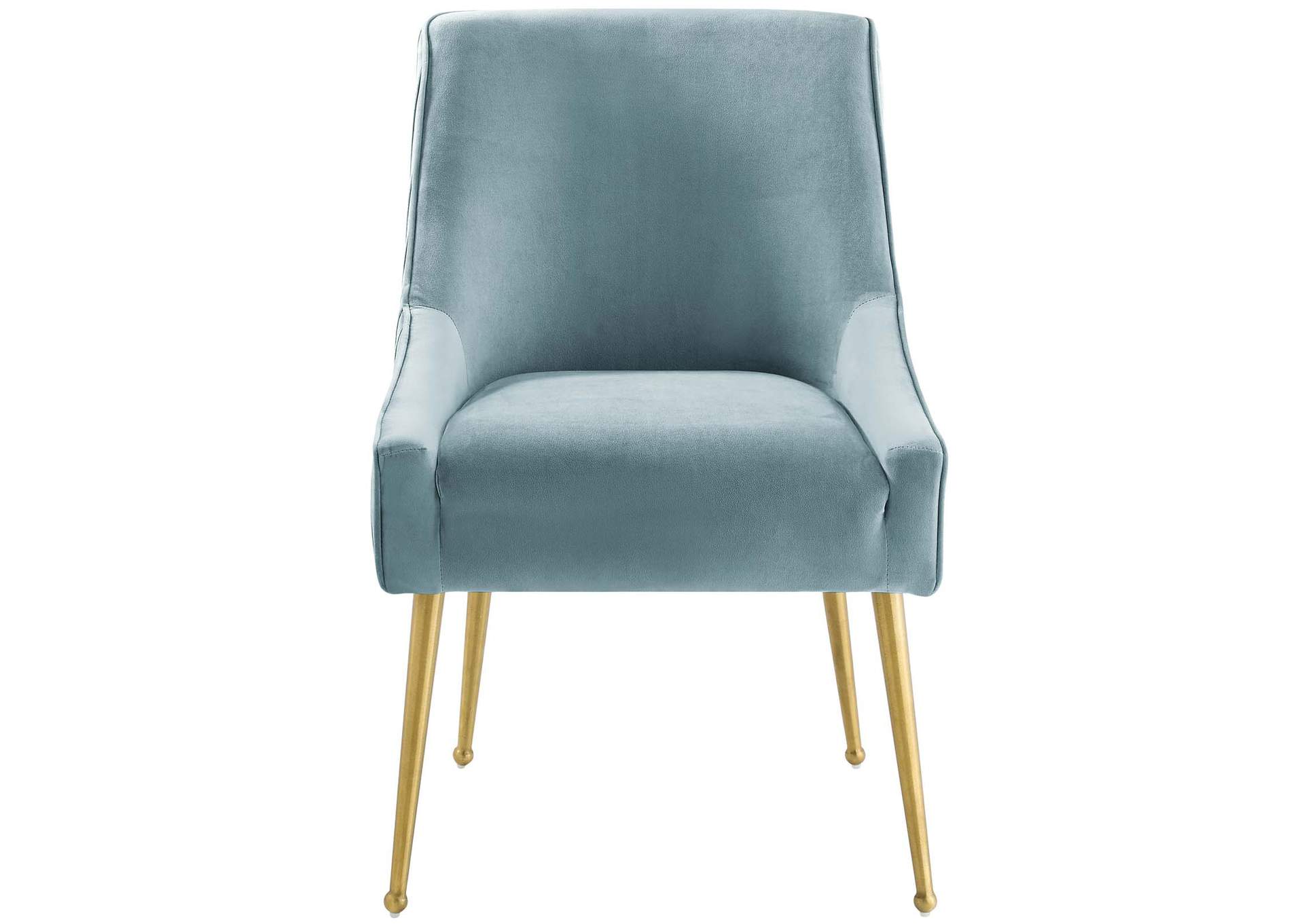 Light Blue Discern Pleated Back Upholstered Performance Velvet Dining Chair,Modway