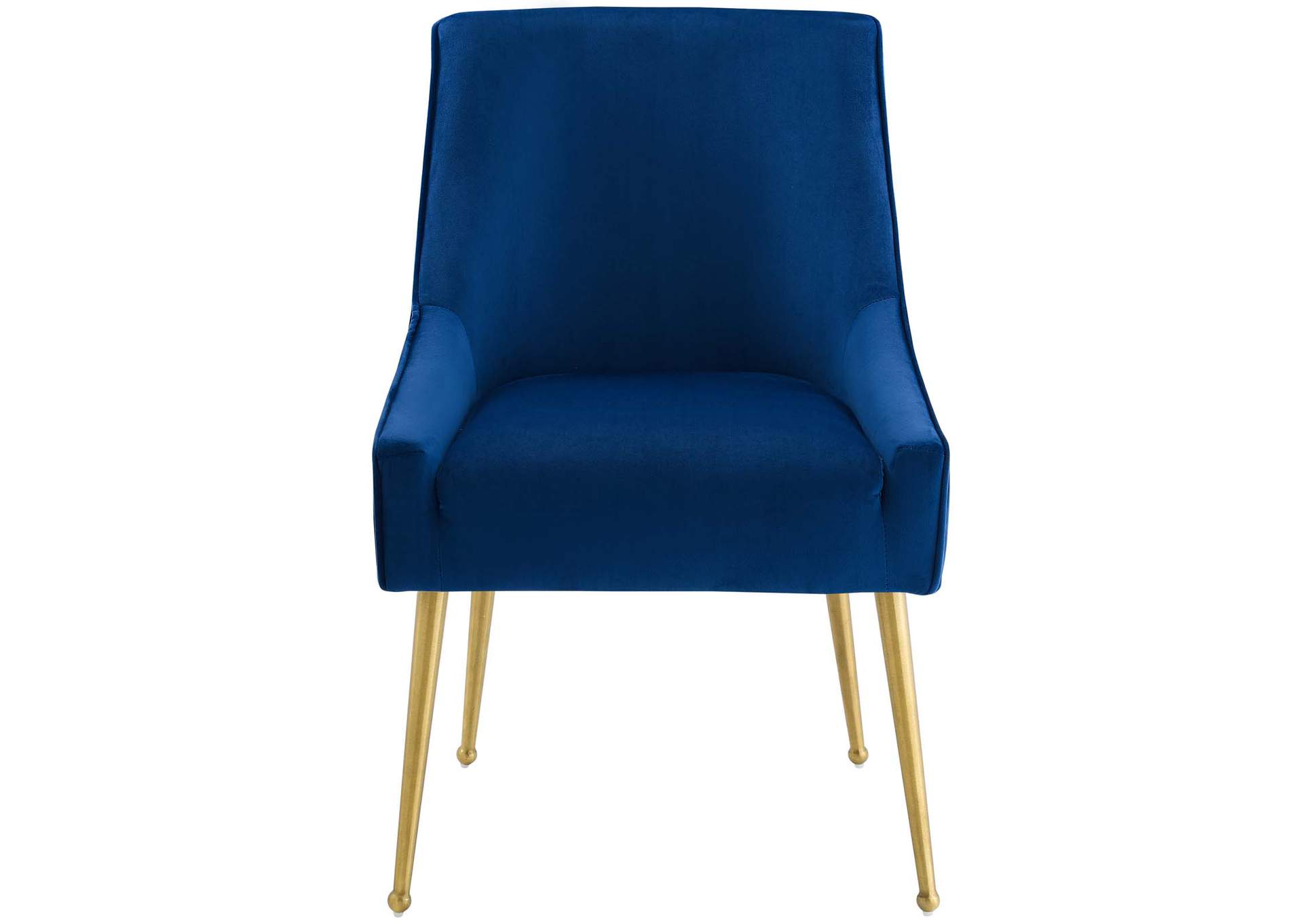 Navy Discern Pleated Back Upholstered Performance Velvet Dining Chair,Modway