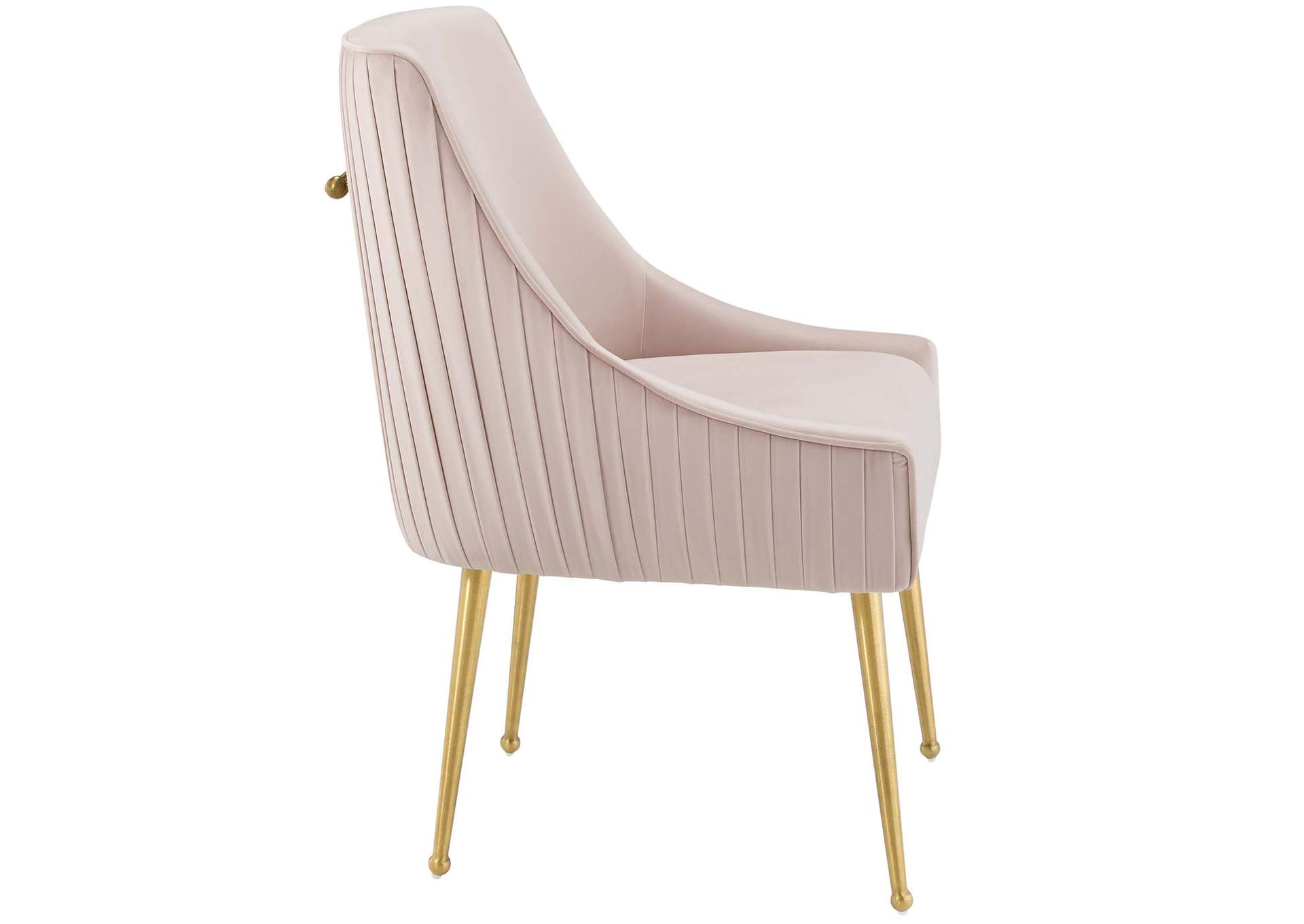 Pink Discern Pleated Back Upholstered Performance Velvet Dining Chair,Modway