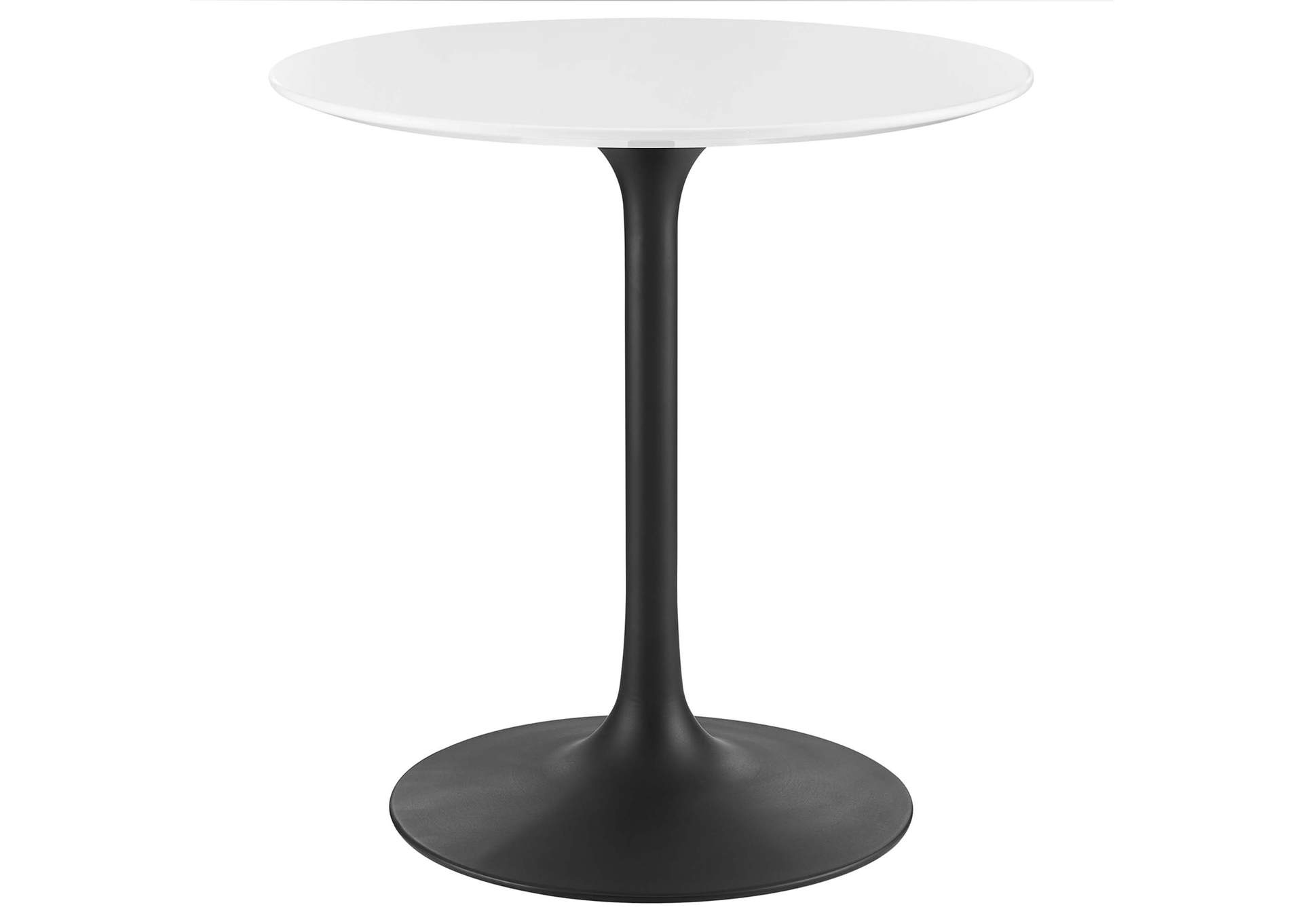 Black White Lippa 28" Round Wood Dining Table,Modway