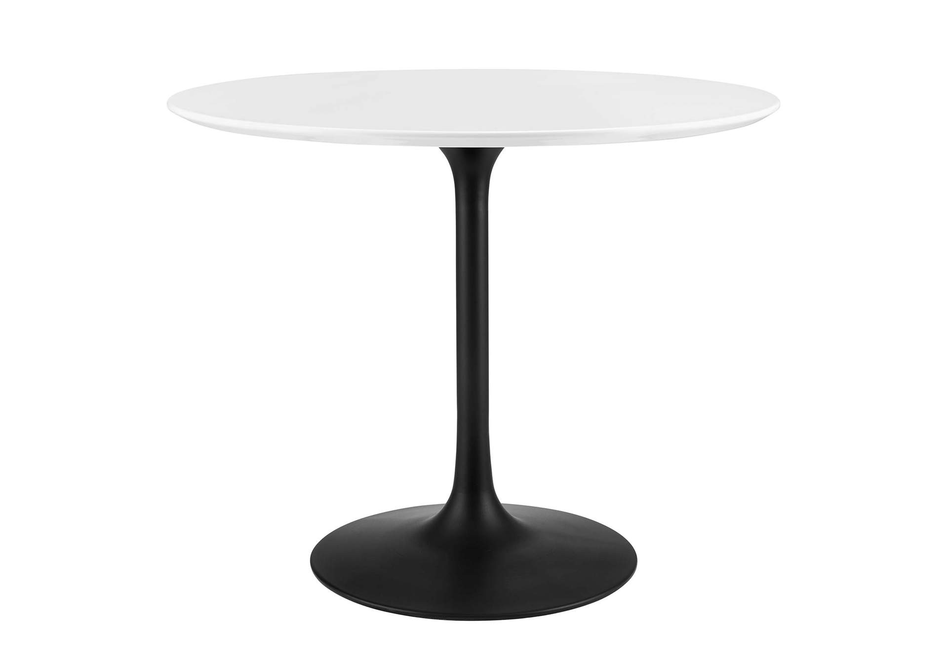 Black White Lippa 36" Round Wood Dining Table,Modway