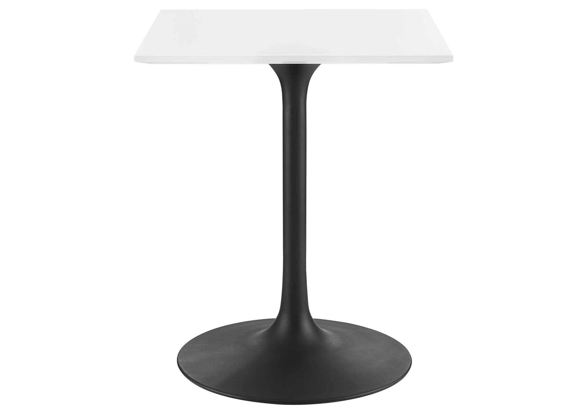 Black White Lippa 24" Square Wood Top Dining Table,Modway