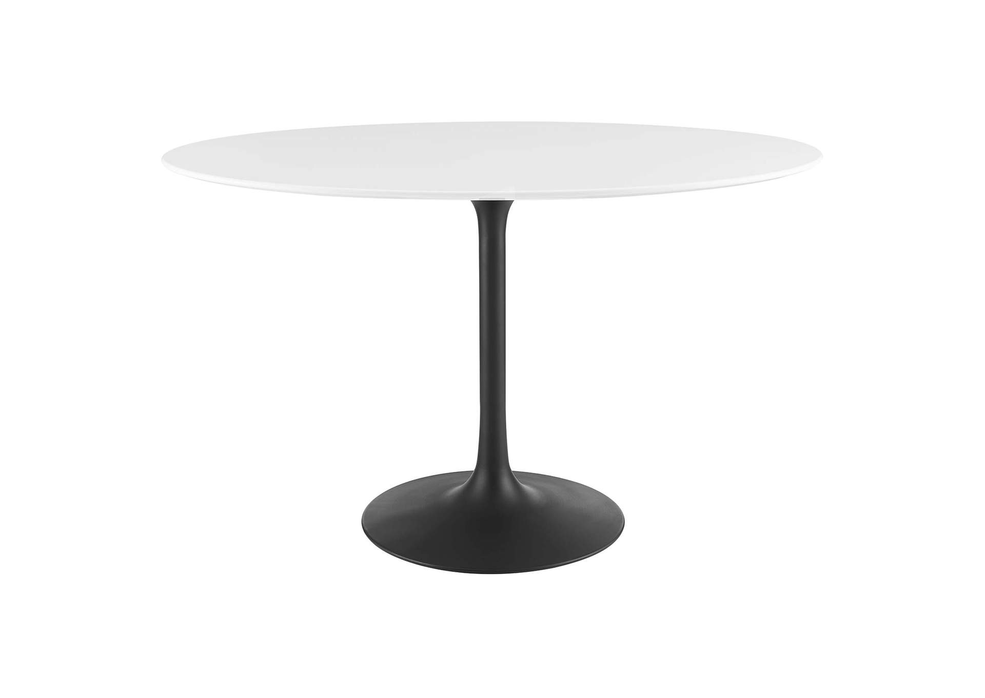 Black White Lippa 48" Oval Wood Top Dining Table,Modway