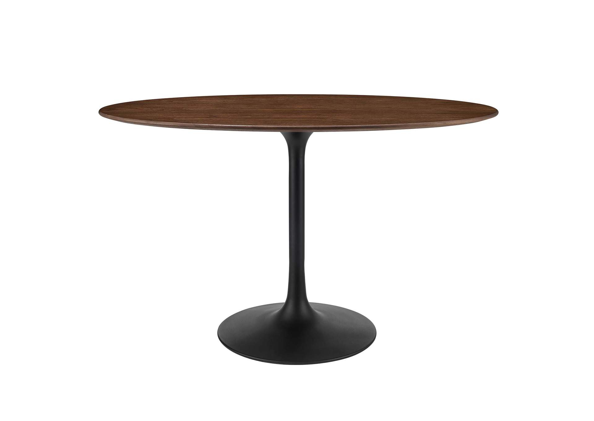 Black Walnut Lippa 48" Oval Walnut Dining Table,Modway