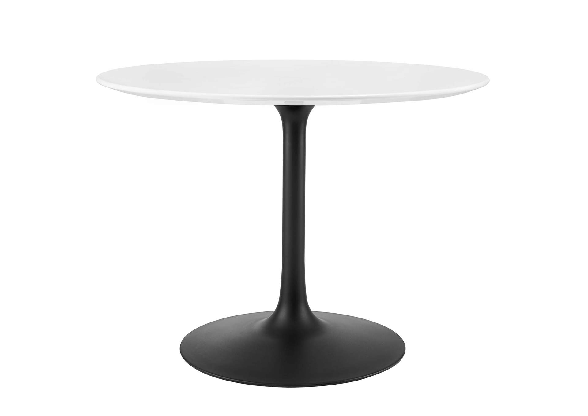 Black White Lippa 40" Round Wood Dining Table,Modway