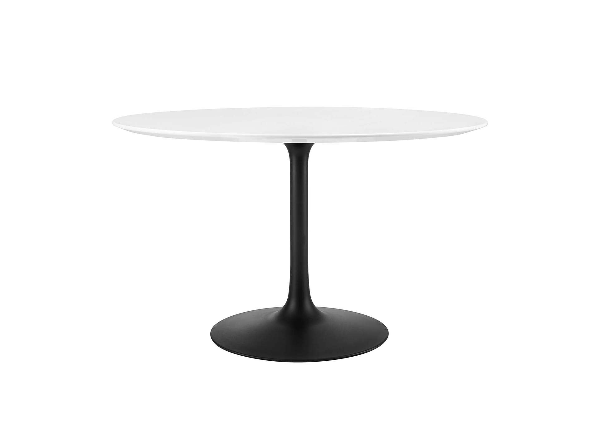 Black White Lippa 47" Round Wood Dining Table,Modway