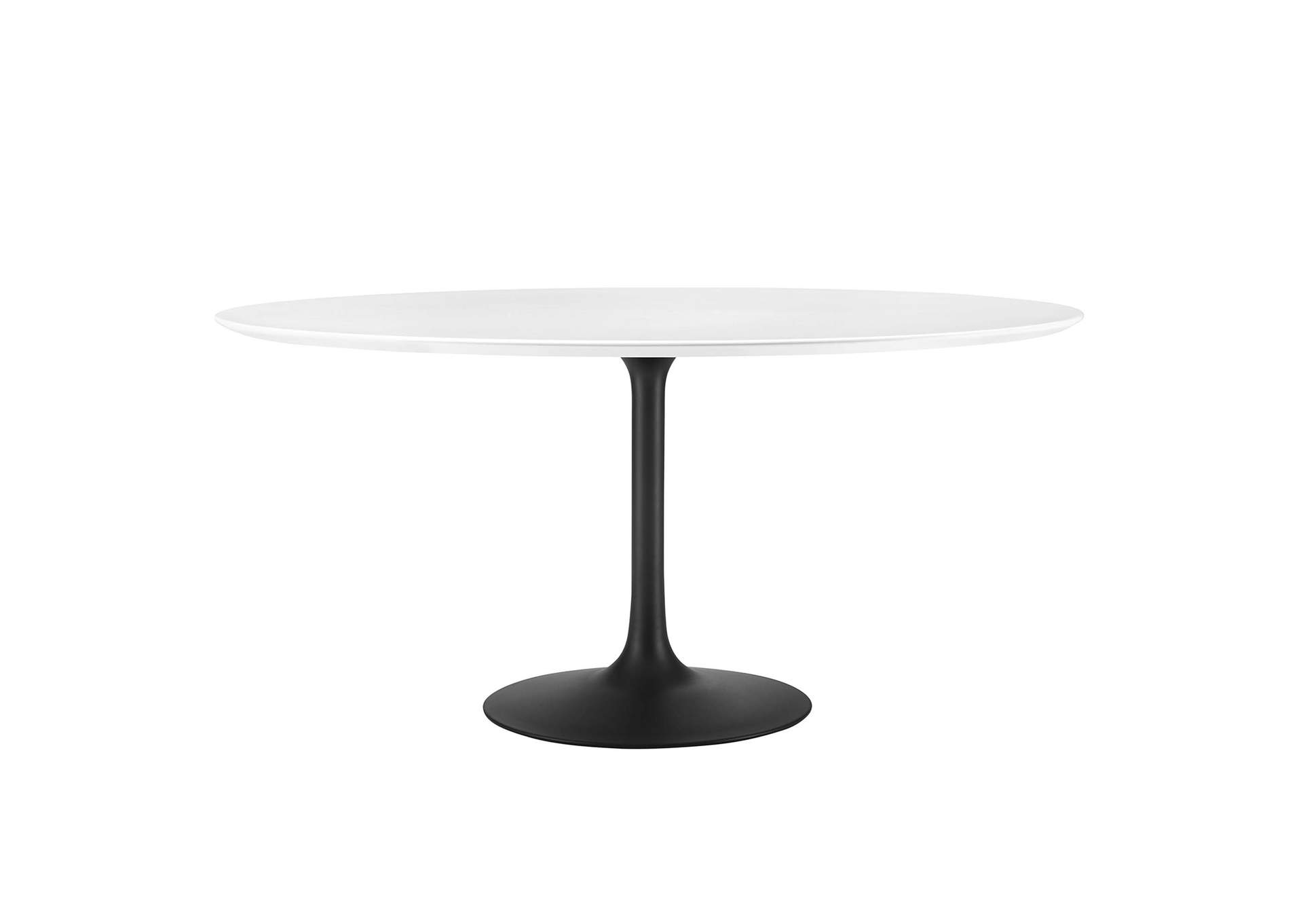 Black White Lippa 60" Round Wood Dining Table,Modway