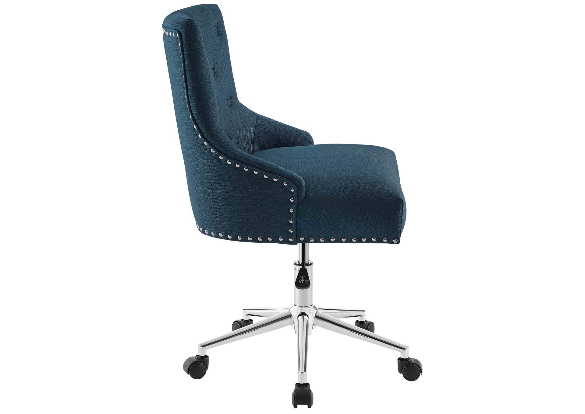 Azure Regent Tufted Button Swivel Upholstered Fabric Office Chair,Modway