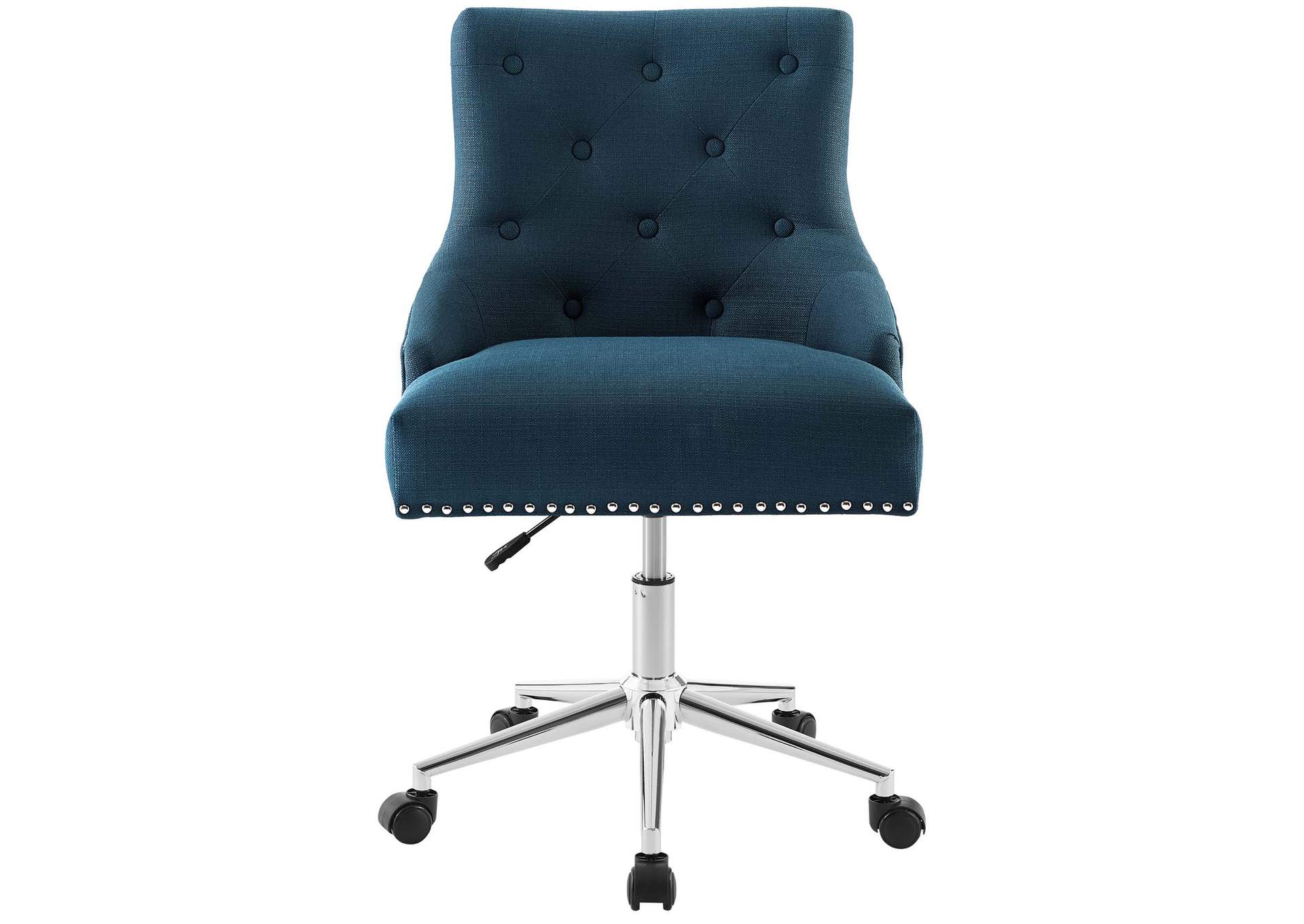 Azure Regent Tufted Button Swivel Upholstered Fabric Office Chair,Modway