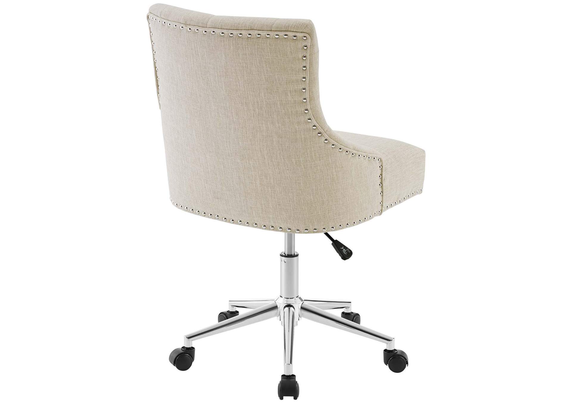 Beige Regent Tufted Button Swivel Upholstered Fabric Office Chair,Modway