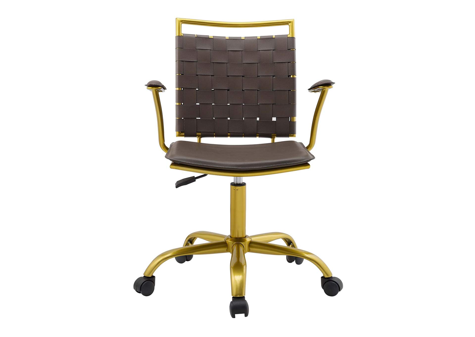 Brown Fuse Faux Leather Office Chair,Modway