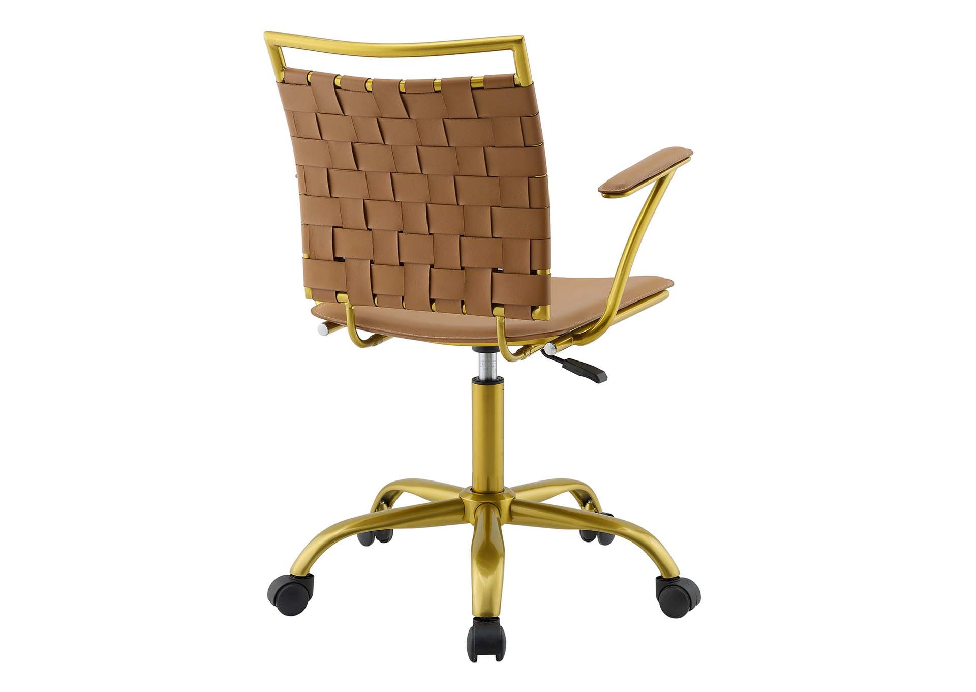 Tan Fuse Faux Leather Office Chair,Modway