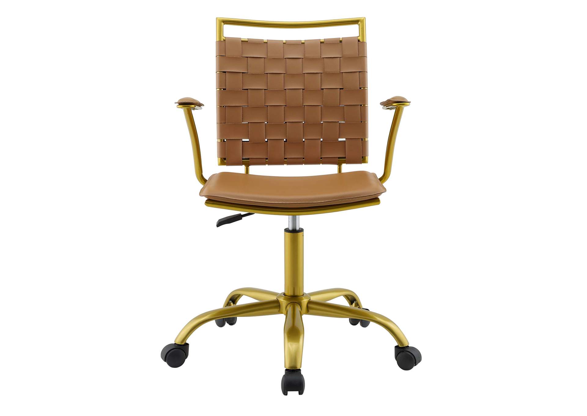 Tan Fuse Faux Leather Office Chair,Modway