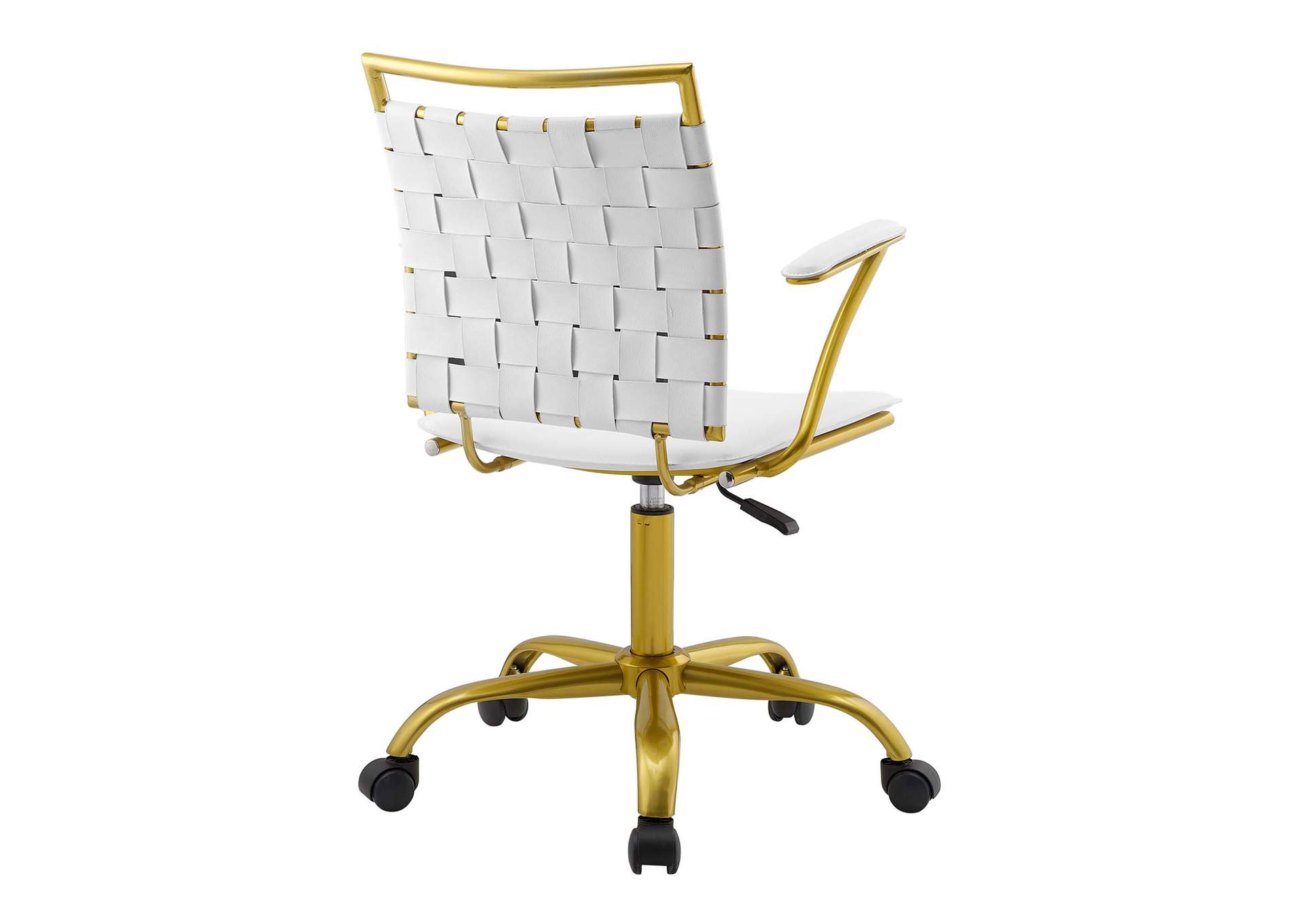 White Fuse Faux Leather Office Chair,Modway