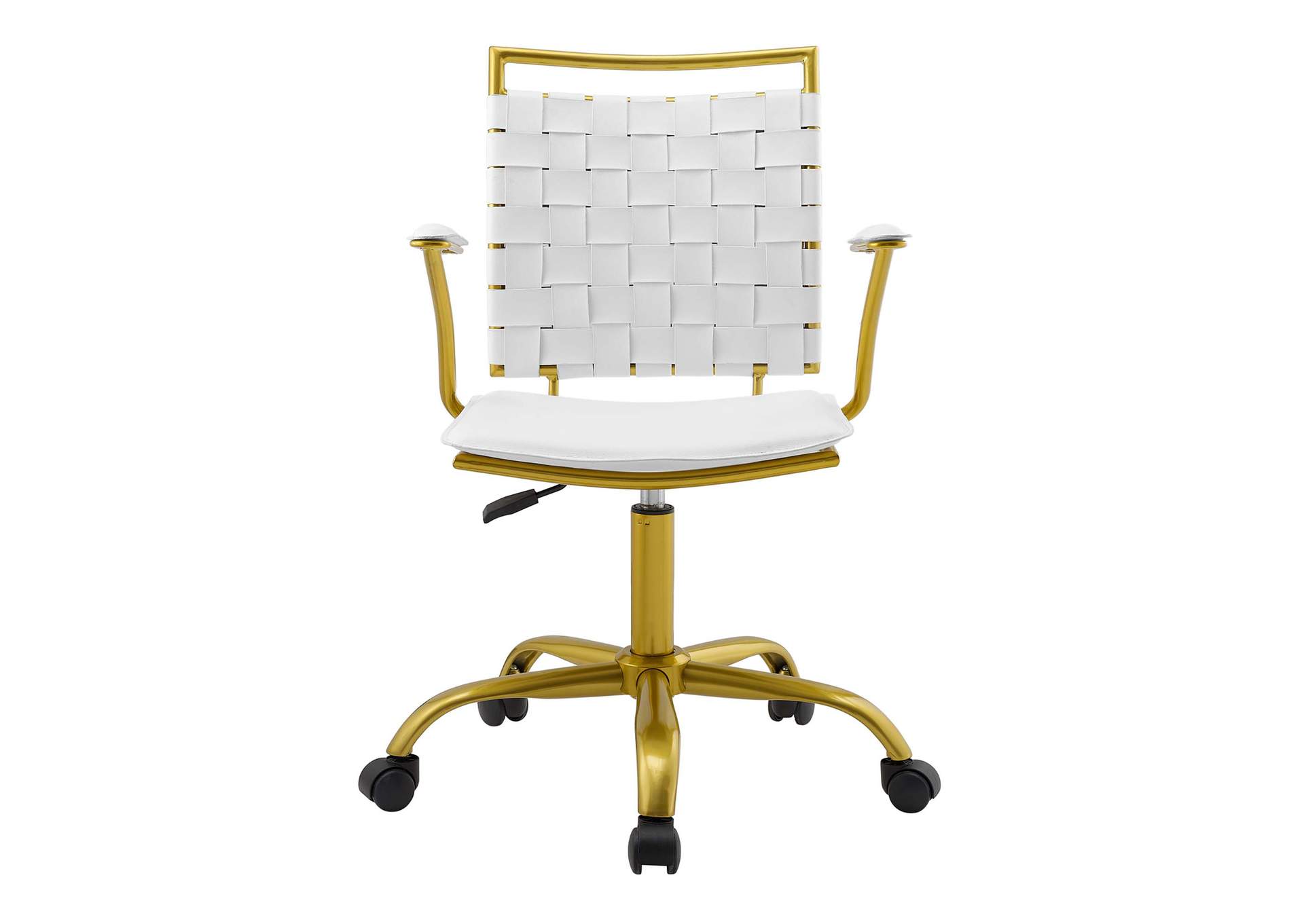 White Fuse Faux Leather Office Chair,Modway