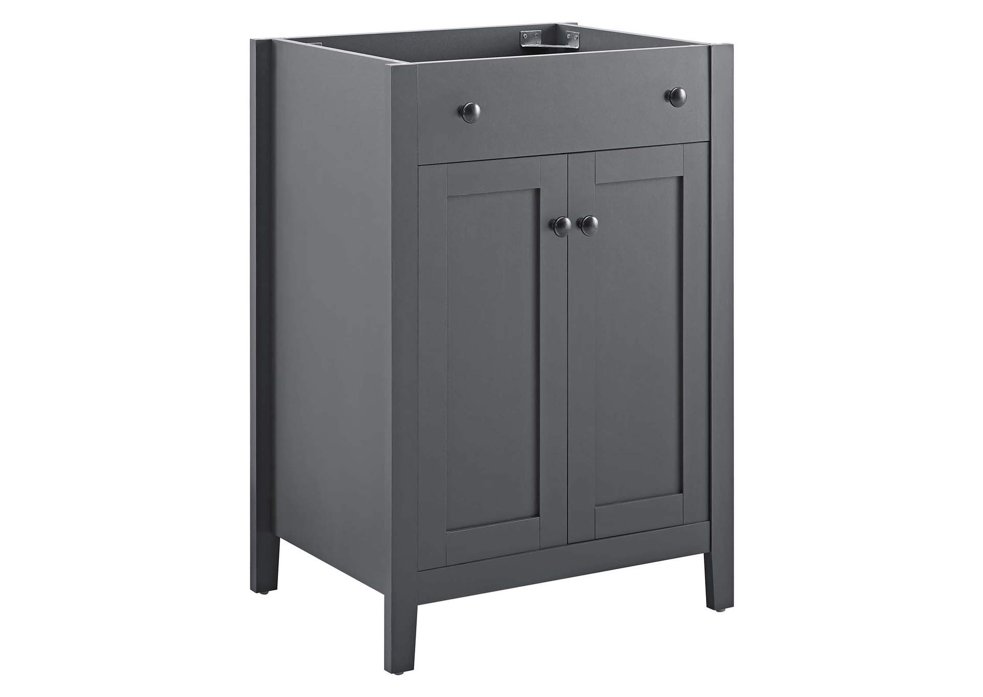 Gray Nantucket 24" Bathroom Vanity Cabinet (Sink Basin Not Included),Modway