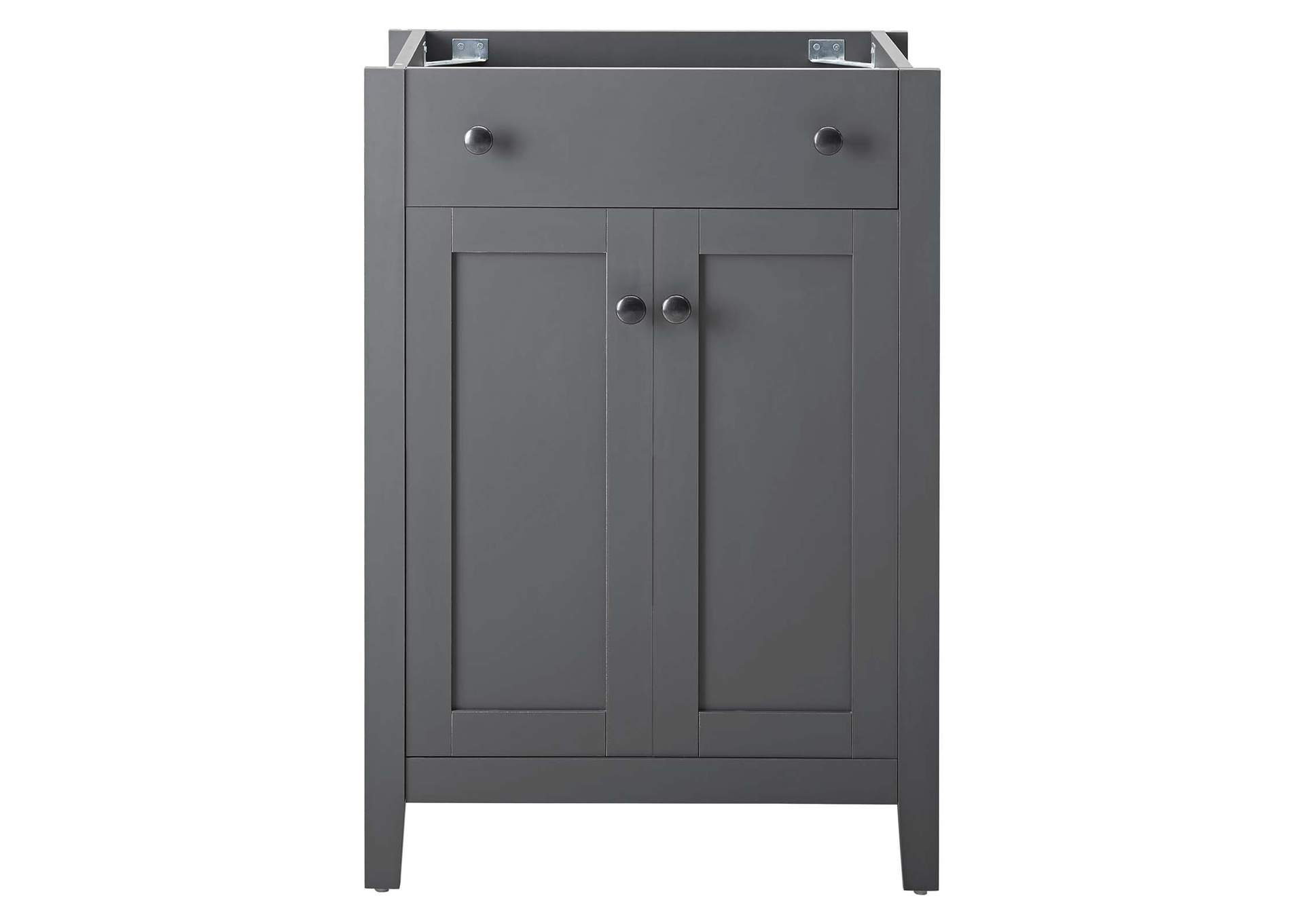 Gray Nantucket 24" Bathroom Vanity Cabinet (Sink Basin Not Included),Modway