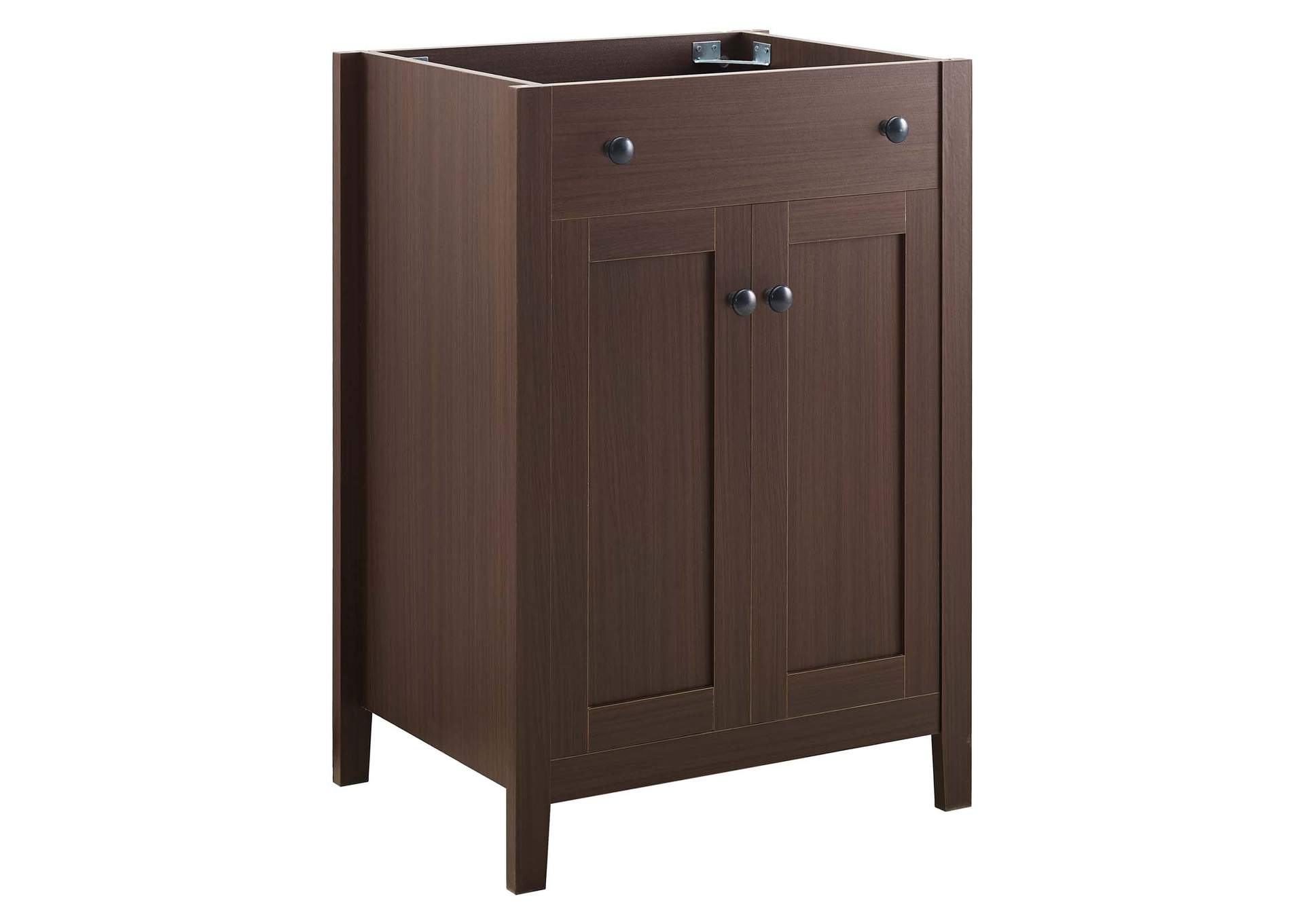 Walnut Nantucket 24" Bathroom Vanity Cabinet (Sink Basin Not Included),Modway