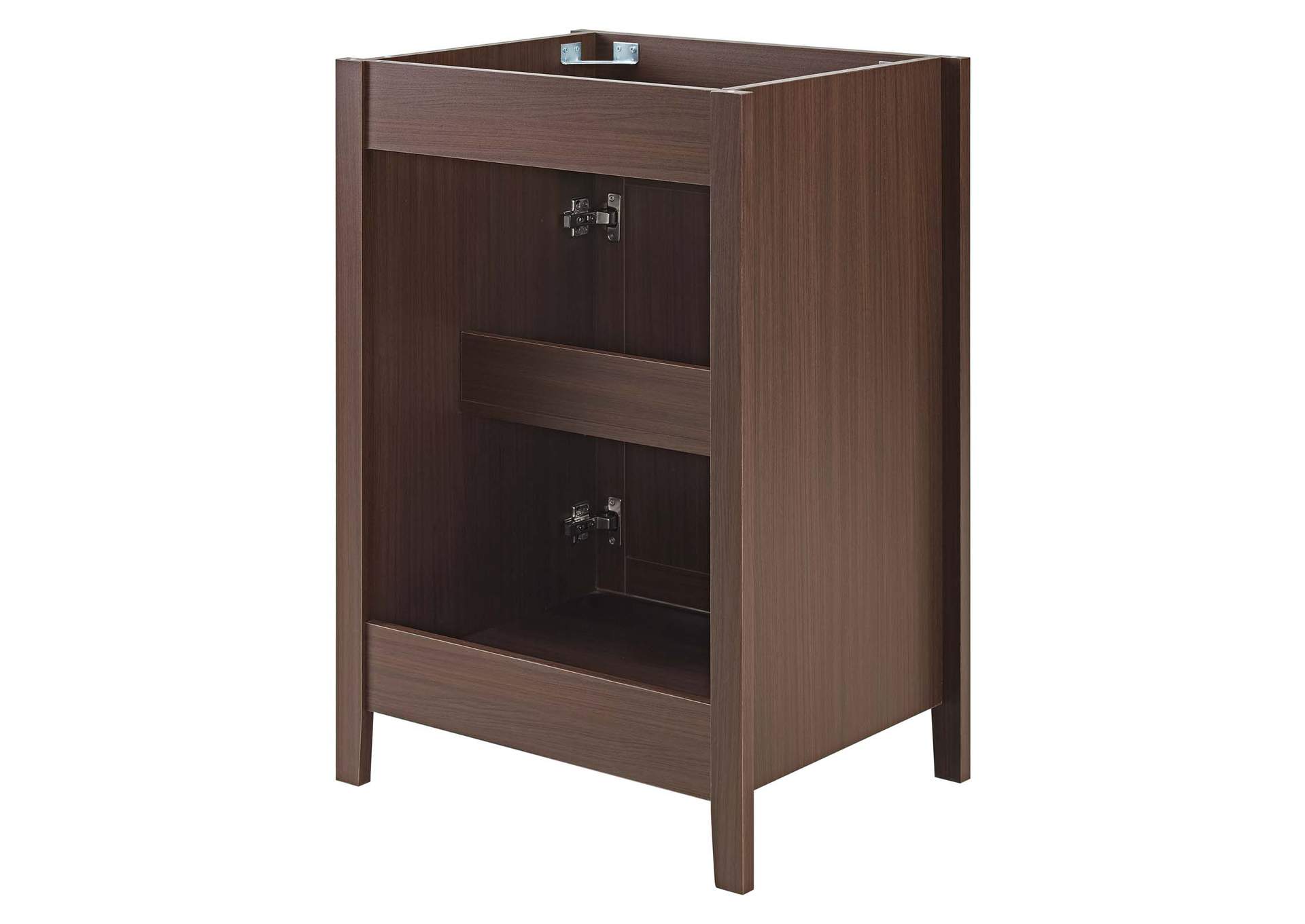 Walnut Nantucket 24" Bathroom Vanity Cabinet (Sink Basin Not Included),Modway