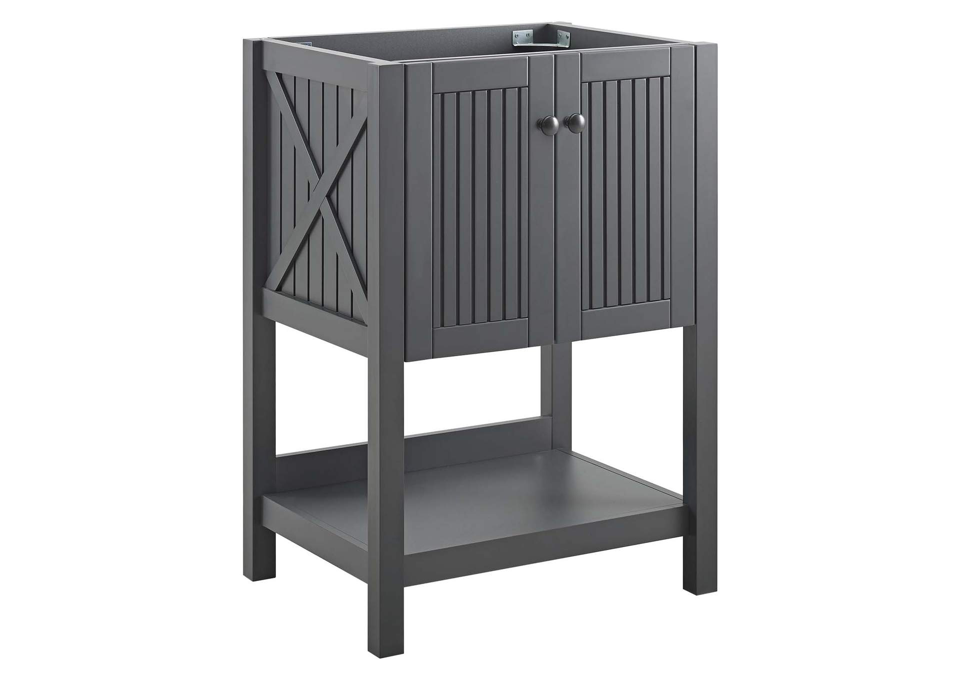 Gray Steam 23" Bathroom Vanity Cabinet (Sink Basin Not Included),Modway