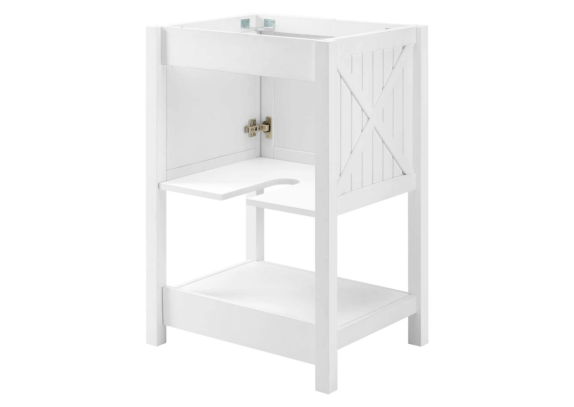 White Steam 23" Bathroom Vanity Cabinet (Sink Basin Not Included),Modway