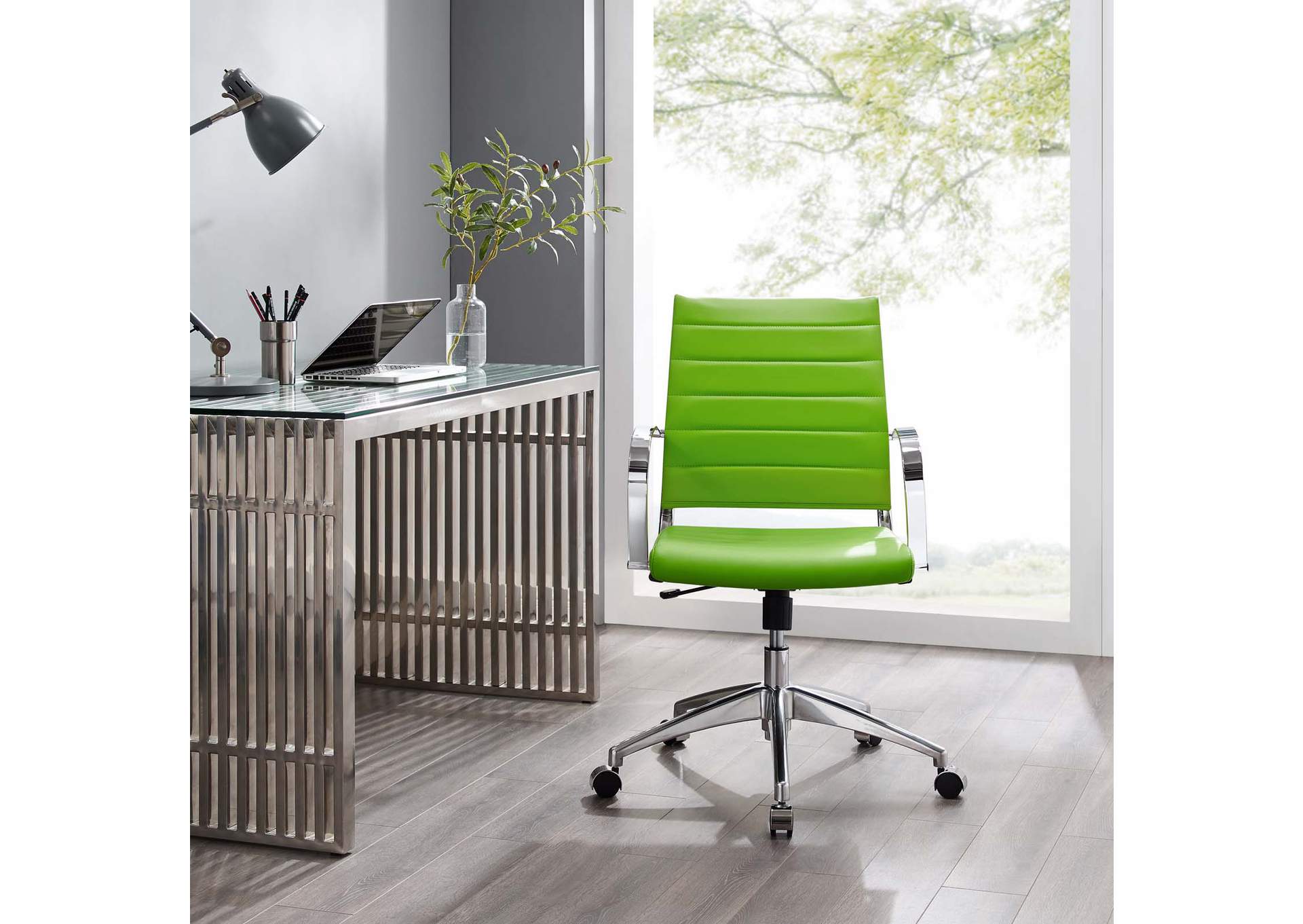 Bright Green Jive Mid Back Office Chair,Modway