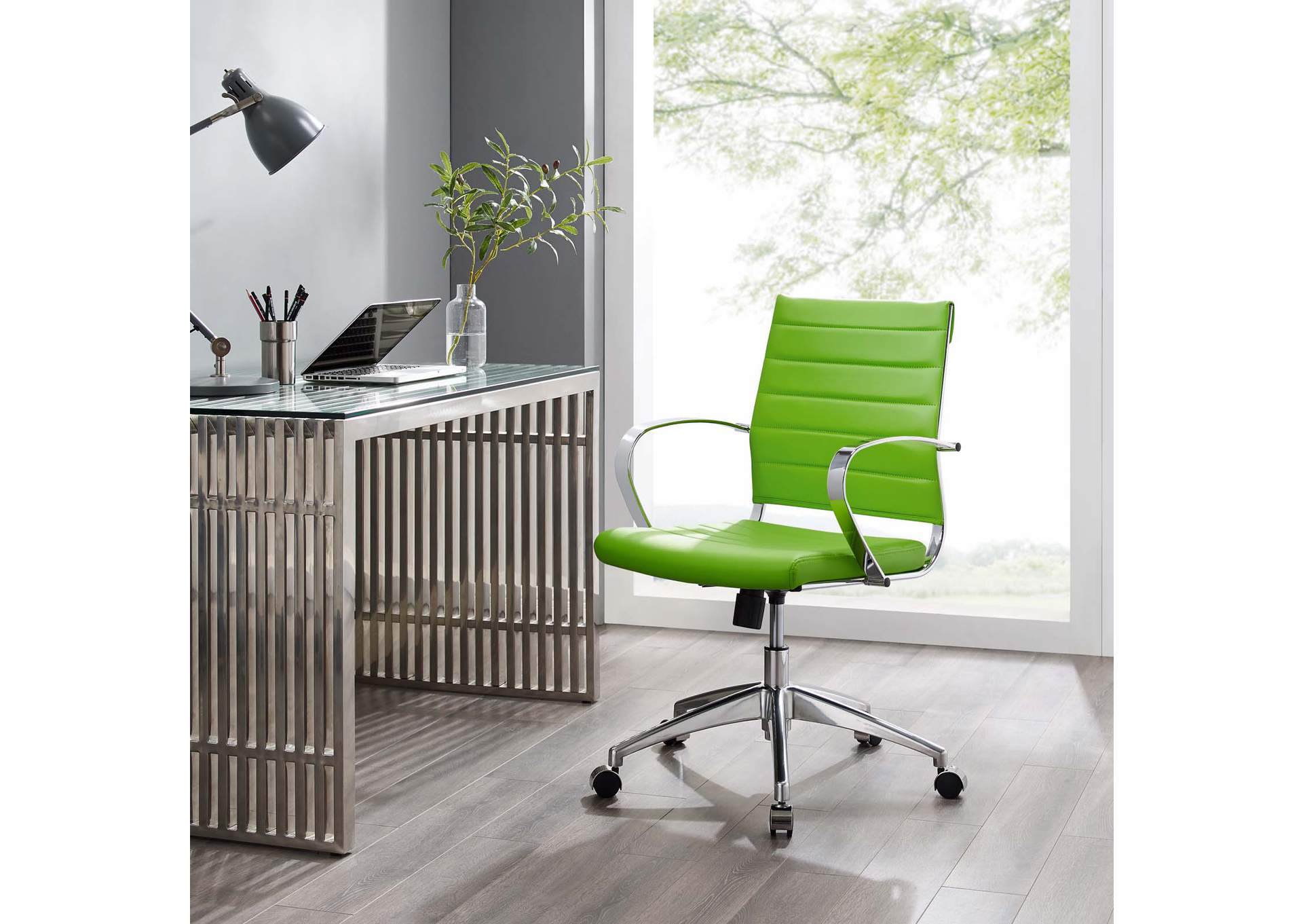 Bright Green Jive Mid Back Office Chair,Modway