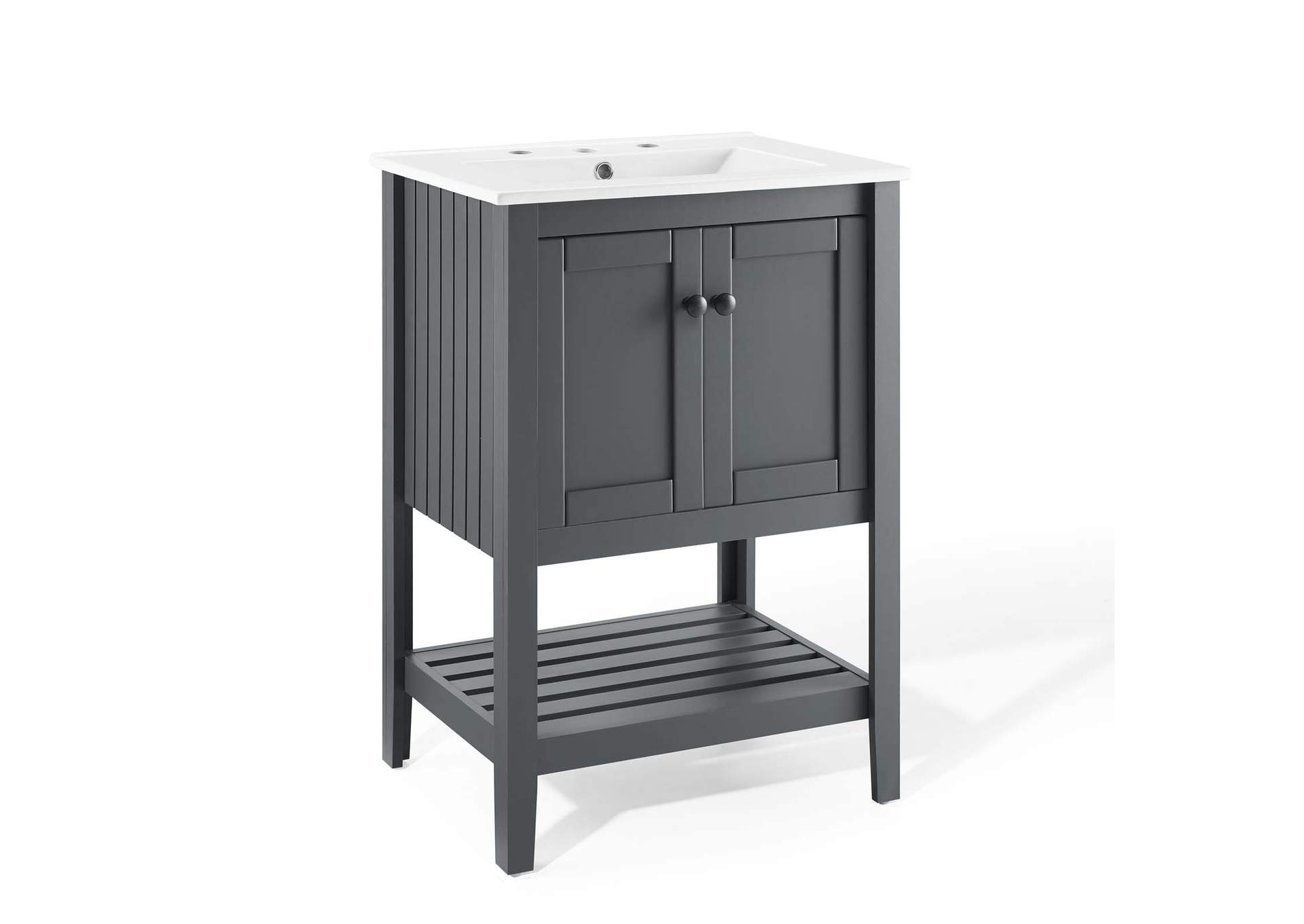 Gray White Prestige 24" Bathroom Vanity,Modway